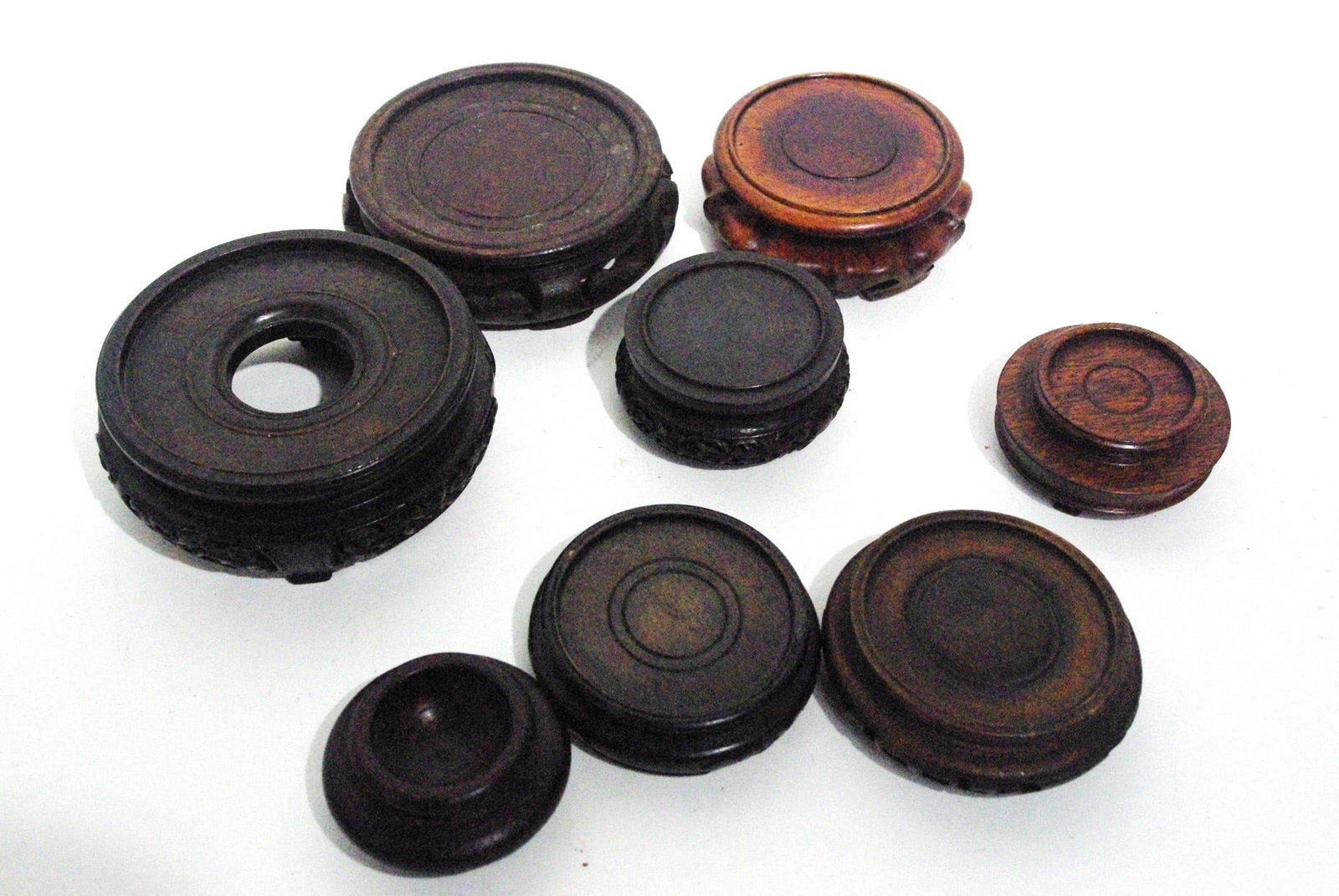 Lot of Eight Small Wooden Bases (1 of 3)