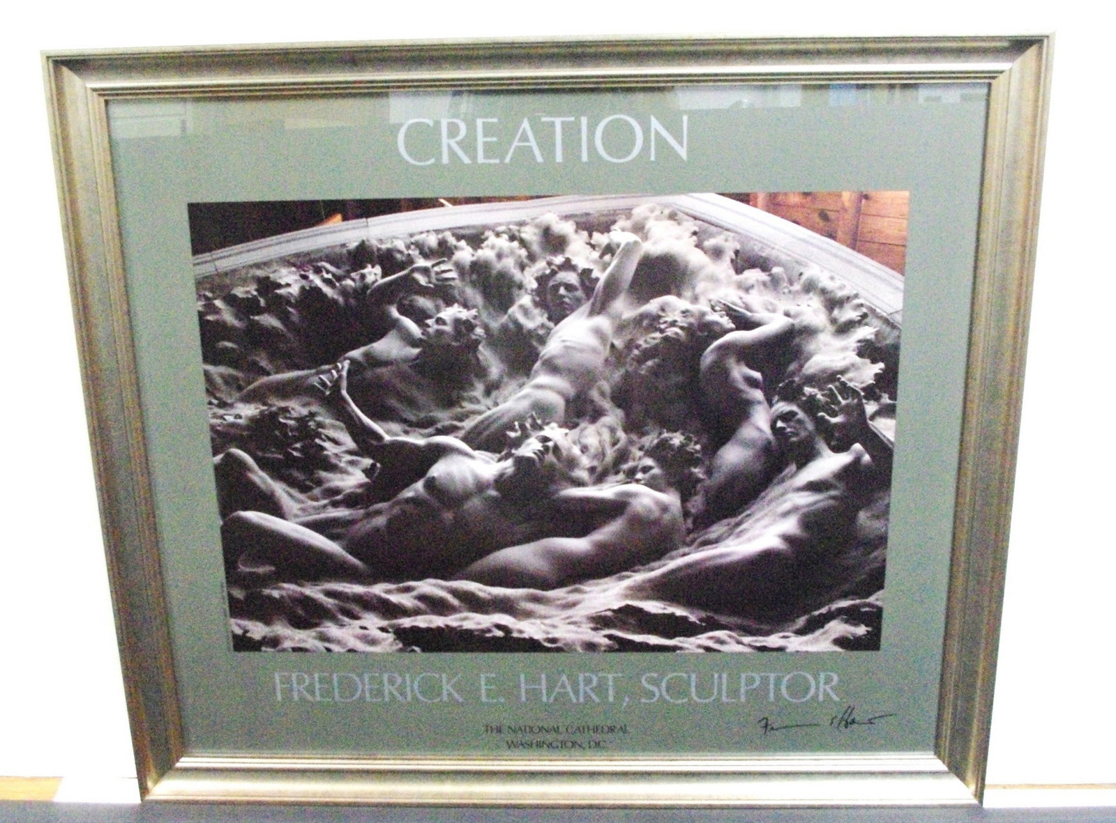 Signed Frederick Hart poster "Creation" Washington National Cathedral (1 of 2)