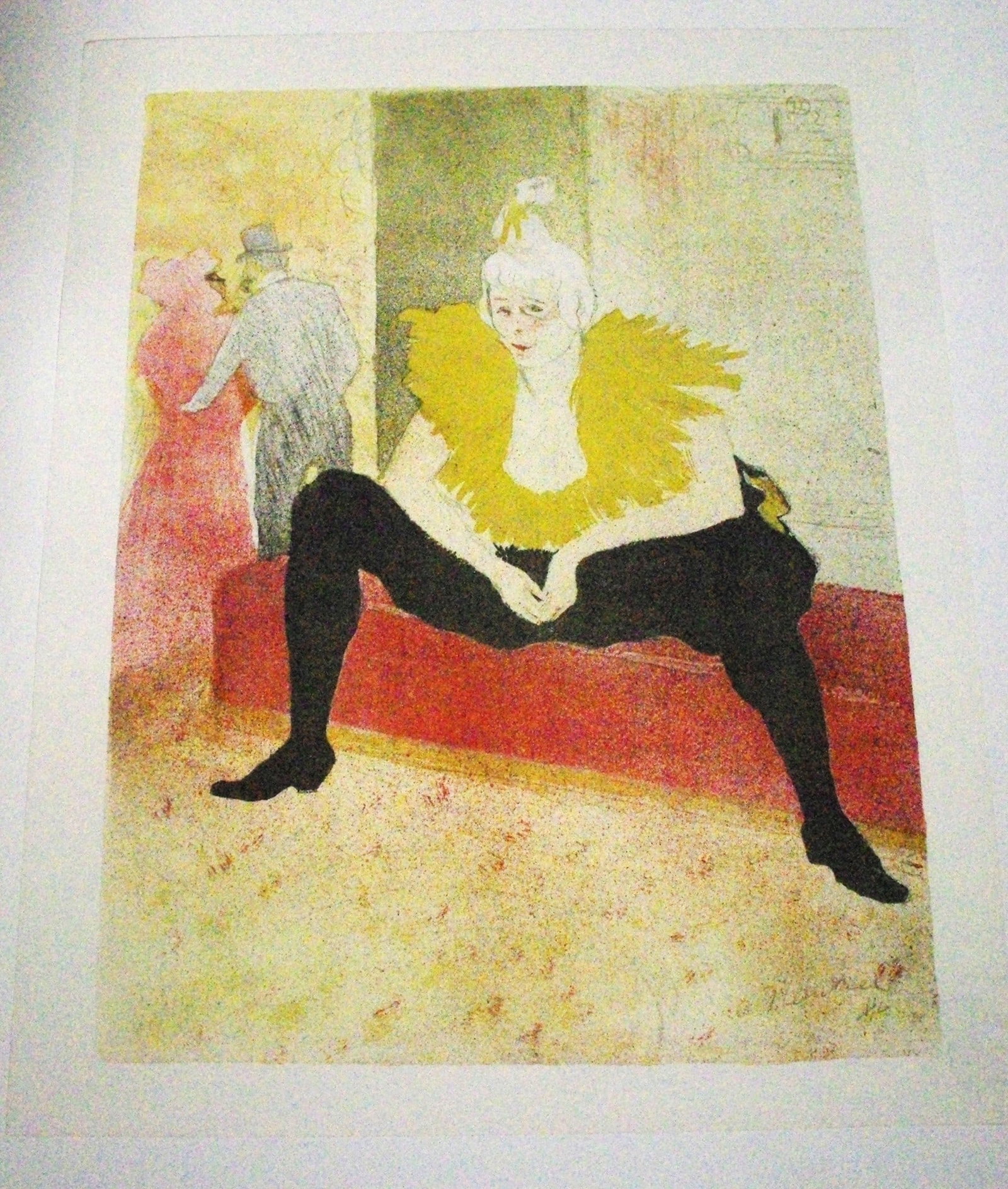 Henri de Toulouse Latrec "La Clownesse" Assise" Lithograph (1 of 3)