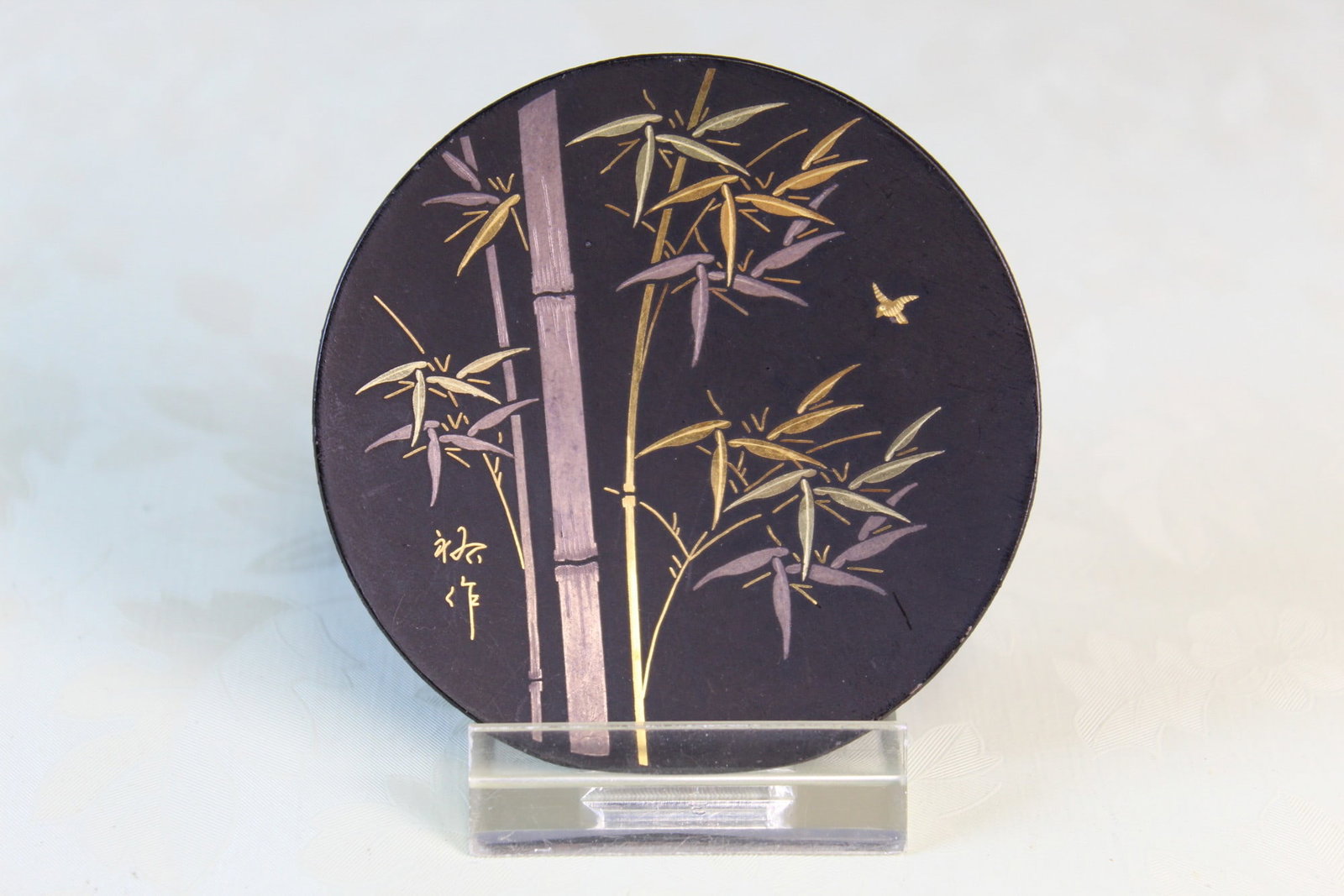 Japanese Shakudo Komai Mixed Metal Small Dish (1 of 3)