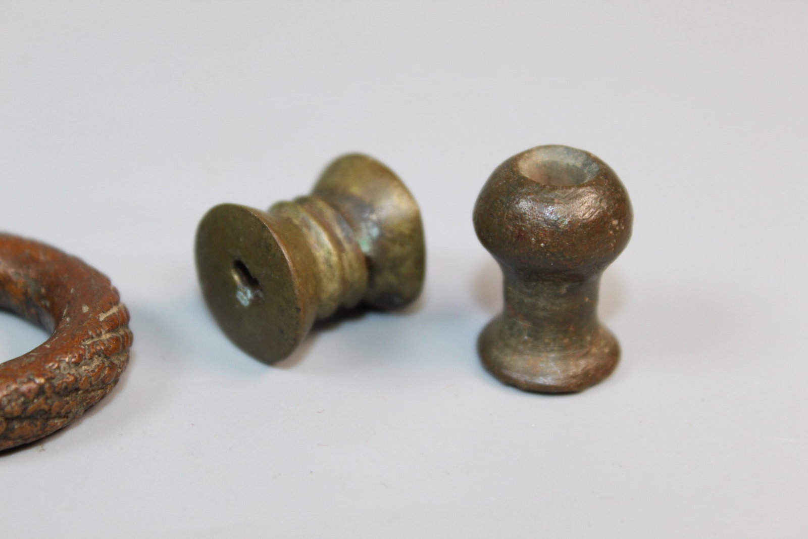 Three Bronze Beads - 3