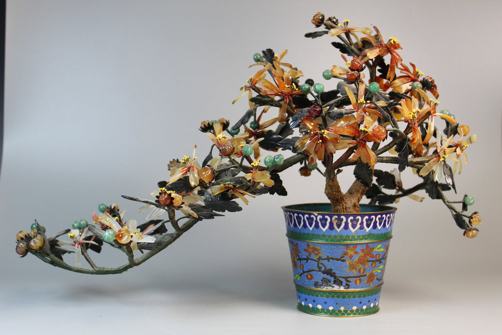Chinese Jade and Agate Bonsai Tree (1 of 8)