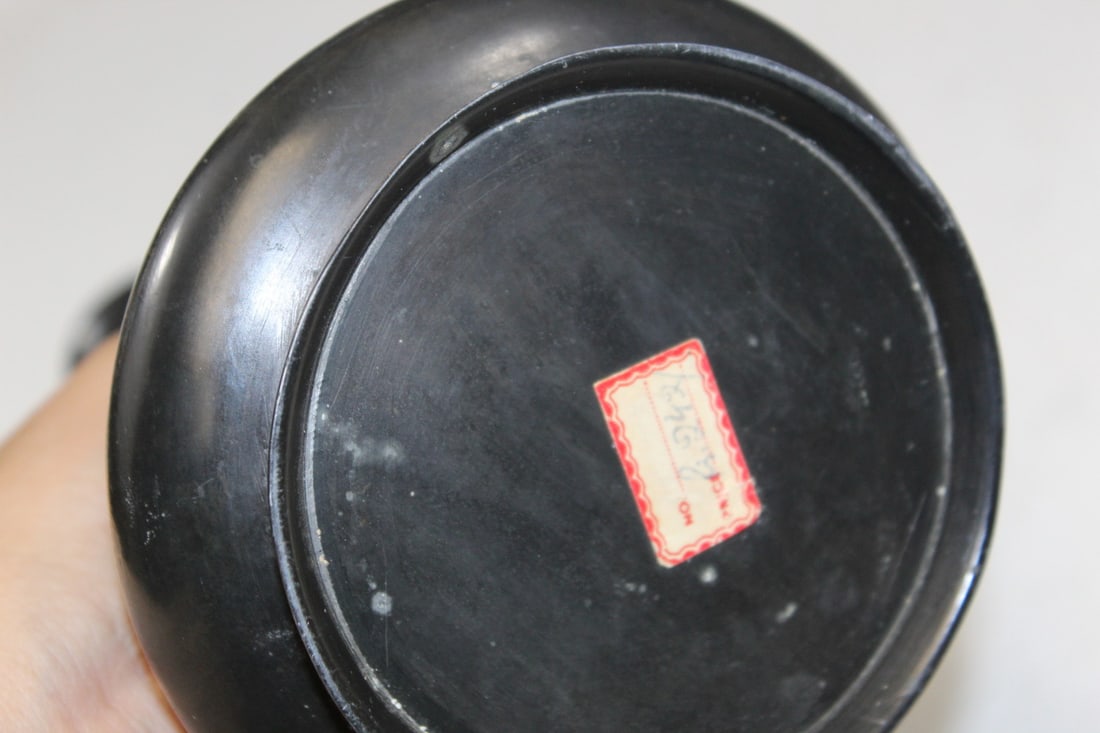 Middle Eastern Bronze Vase with Silver Inlay - 5
