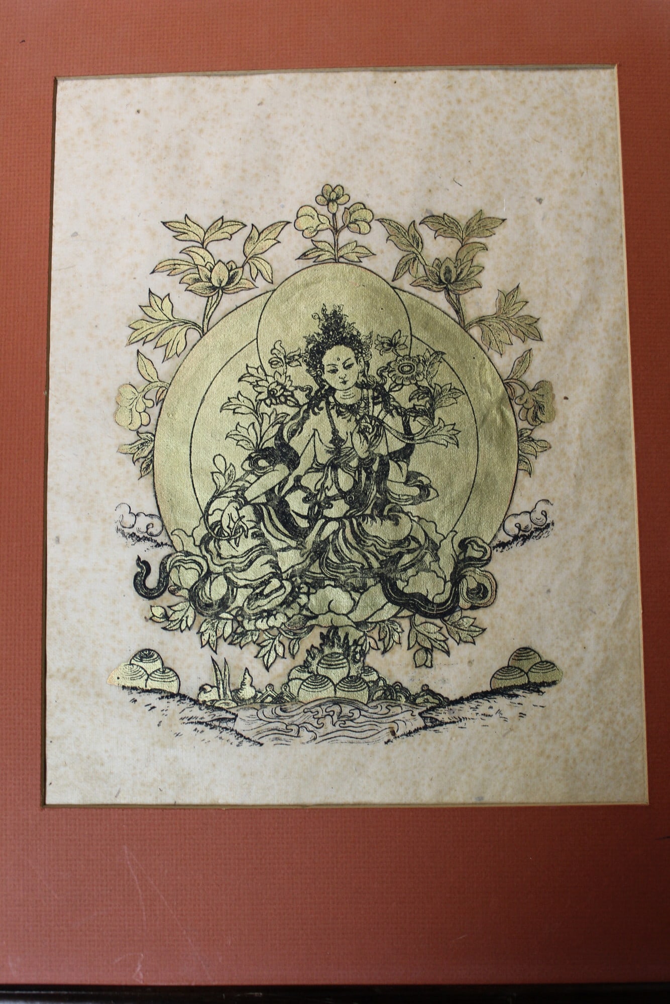 Chinese print of a Buddha (1 of 4)
