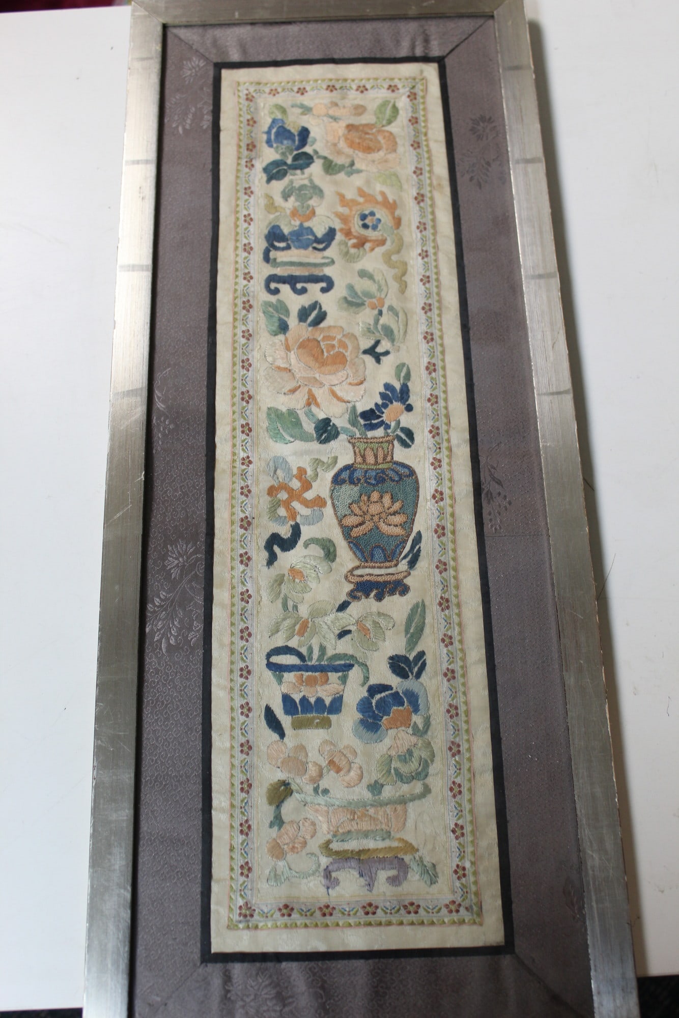 Chinese silk embroidery panel (1 of 4)