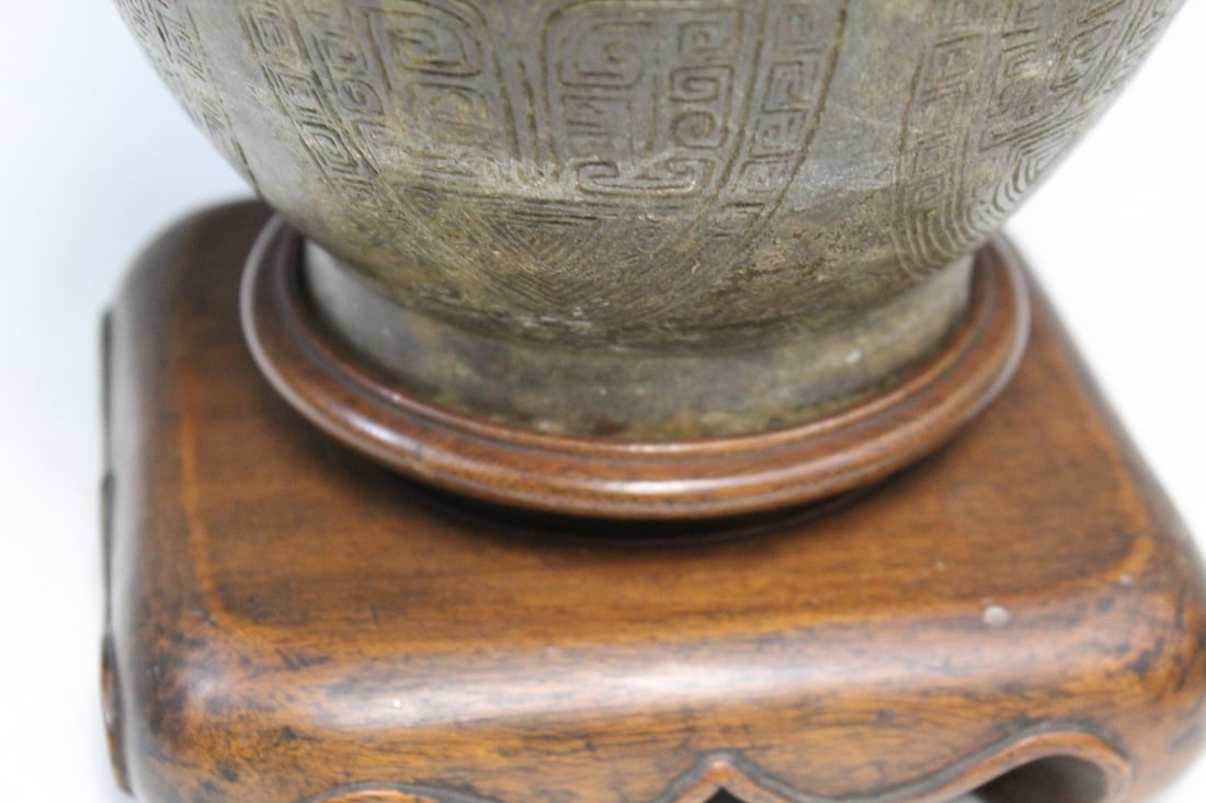 Chinese Bronze Vase Lamp - 4