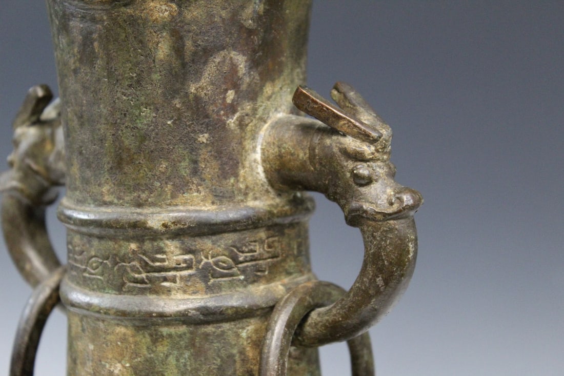 Chinese Bronze Vase Lamp - 6