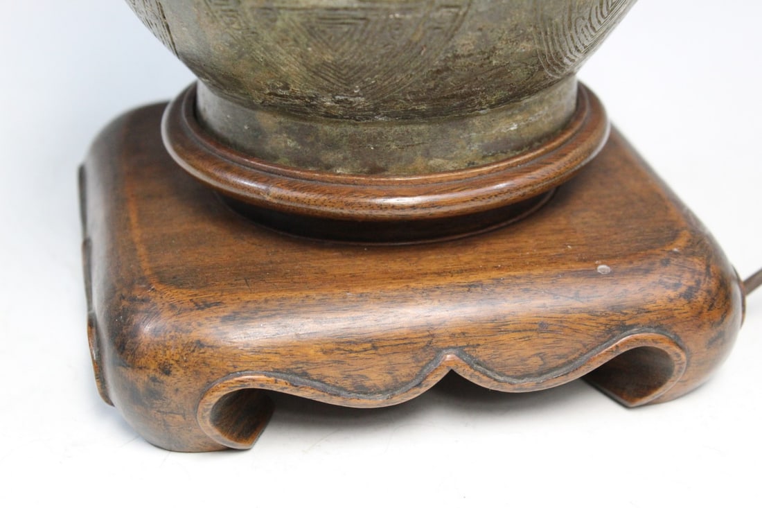 Chinese Bronze Vase Lamp - 7
