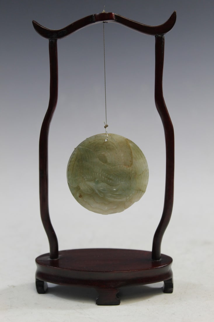 Chinese Carved Celadon Jade Pendant (1 of 5)