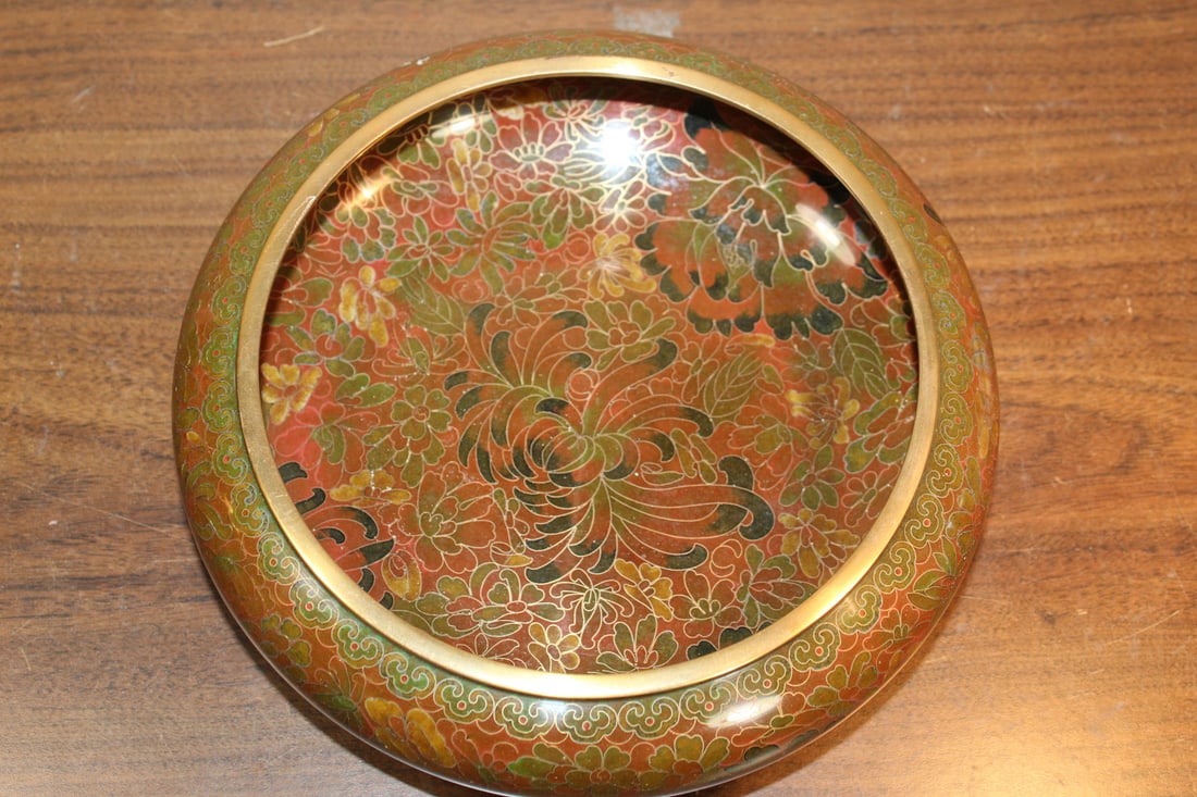 Chinese Cloisonne Brush Washer (1 of 5)