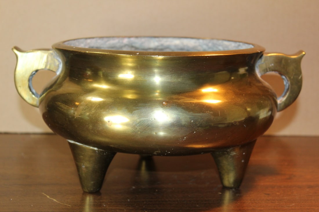 Large Chinese Brass Incense Burner (1 of 7)