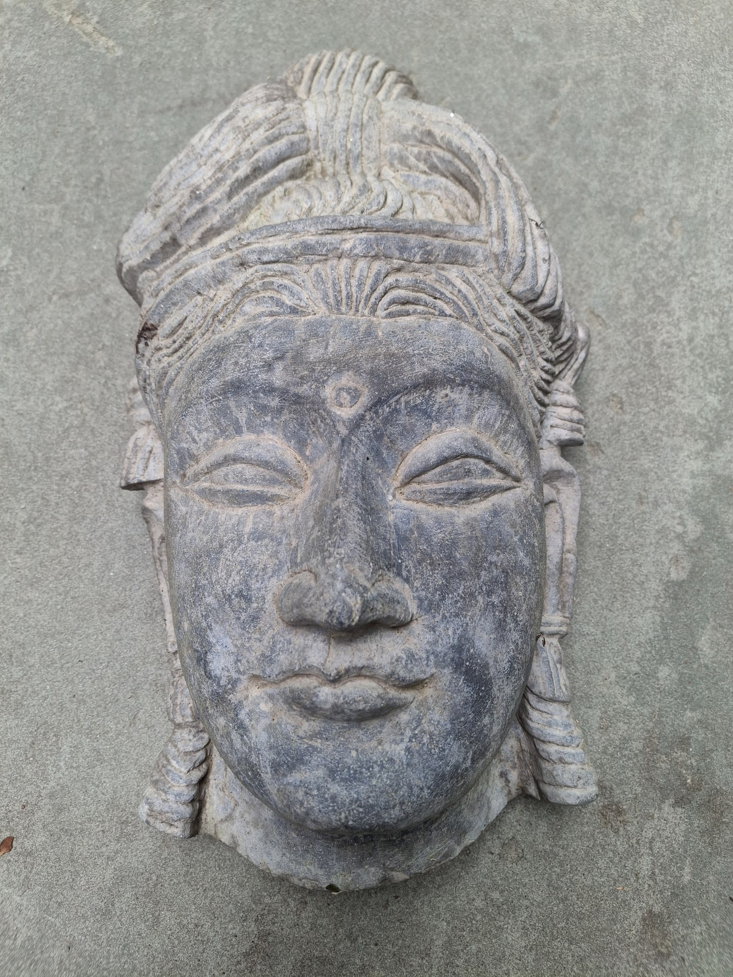 Indian Stone Buddha Head (1 of 8)