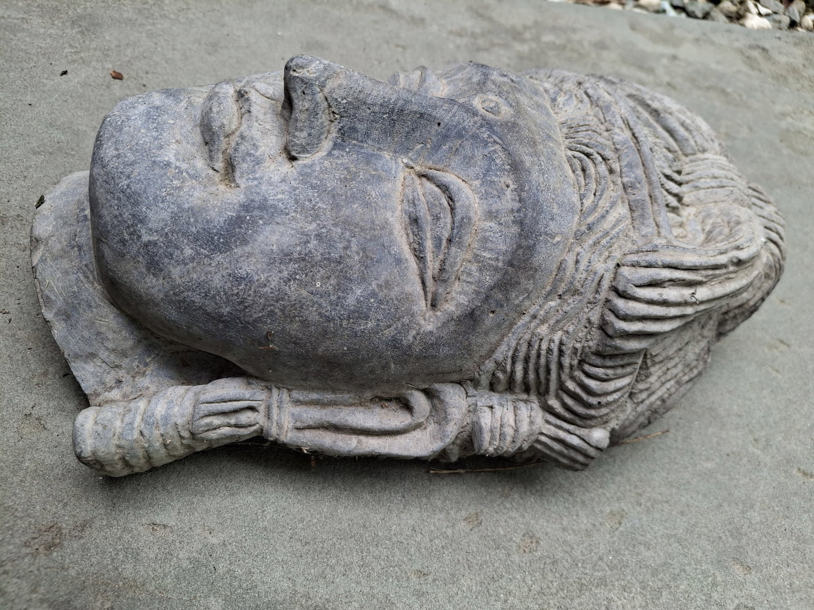 Indian Stone Buddha Head - 4