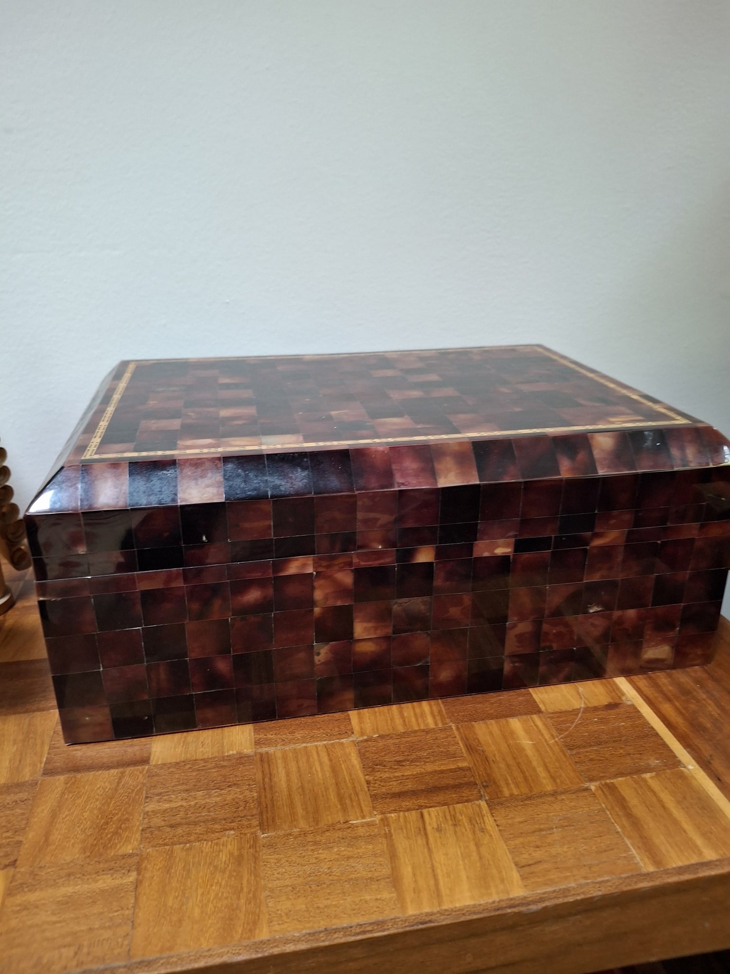 Tessellated Jewelry Box: Tessellated Jewelry Box . 14 x 10 x 6".