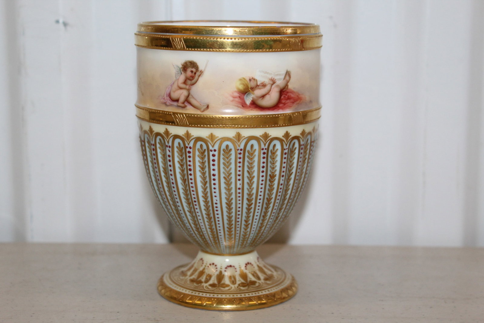 Royal Vienna Porcelain Cup Beehive Mark: Royal Vienna Porcelain Cup Beehive Mark. Diam 3.5". H 5.5".