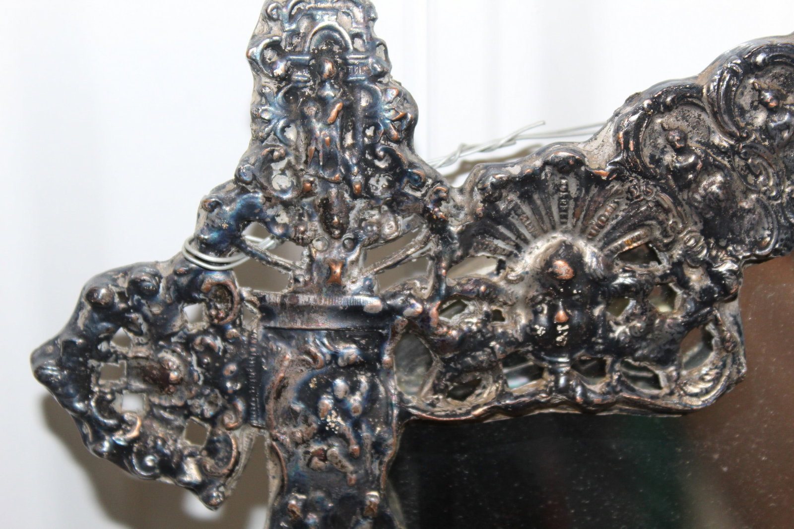 Antique Silver Plated Mirror - 10