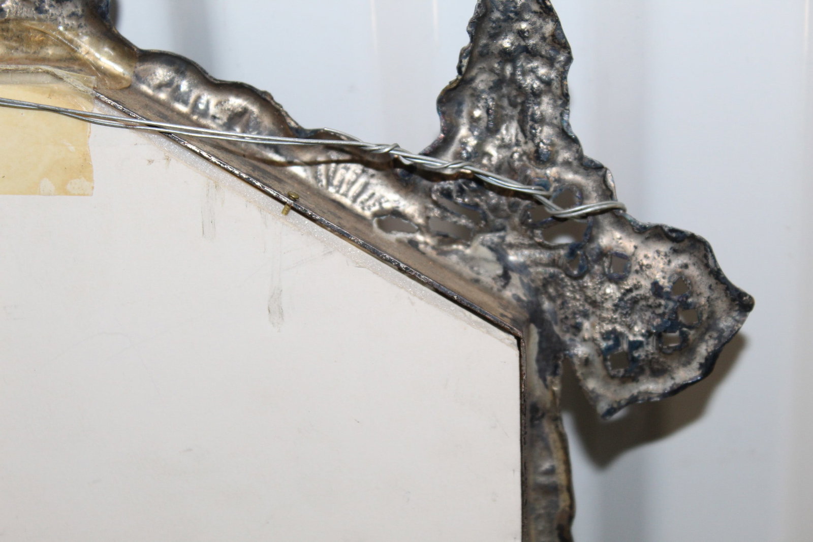 Antique Silver Plated Mirror - 12