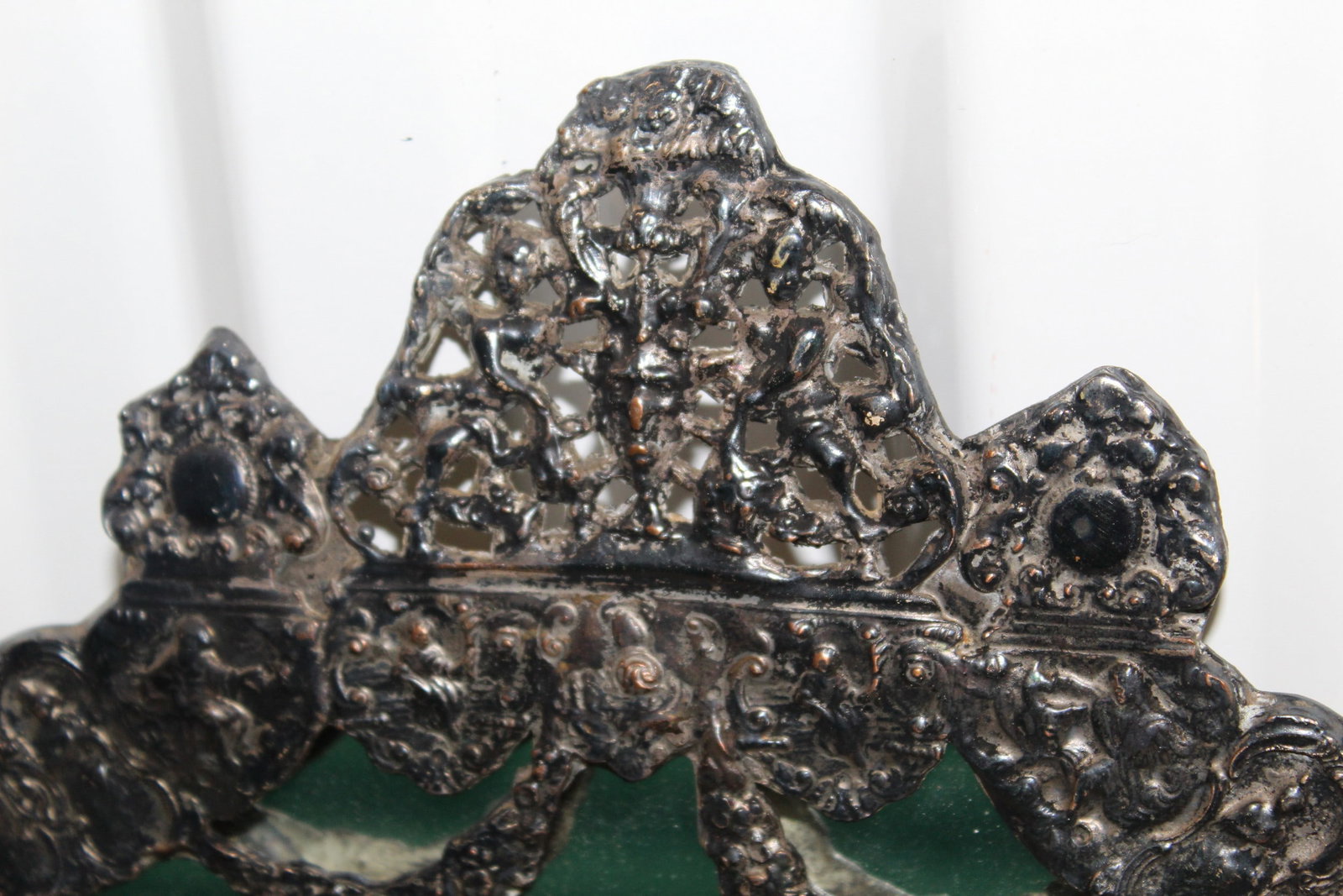 Antique Silver Plated Mirror - 2