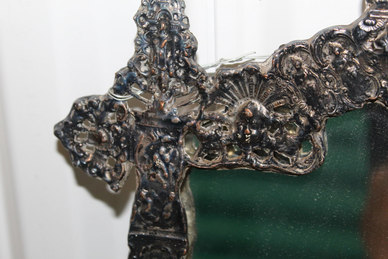 Antique Silver Plated Mirror - 5