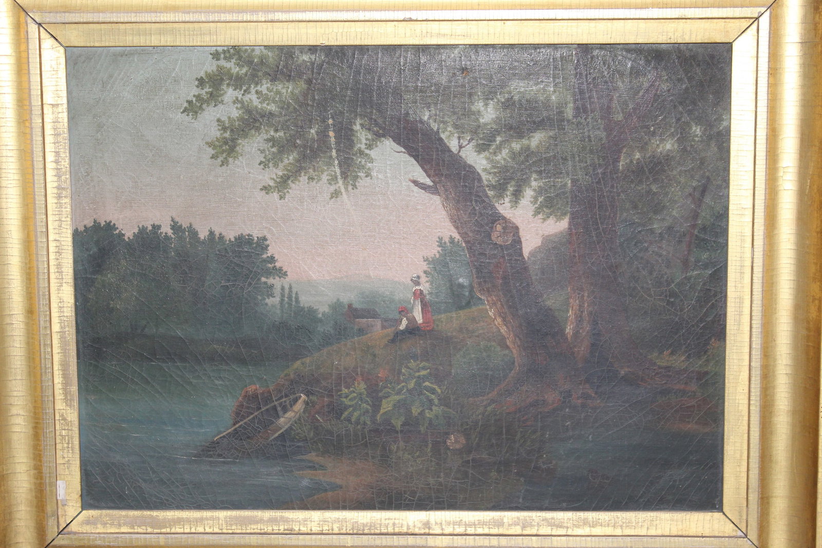 Oil on Canvas, unknown artist.: Oil on Canvas, unknown artist.. 21x14.75". Frame 29.25x23.25".