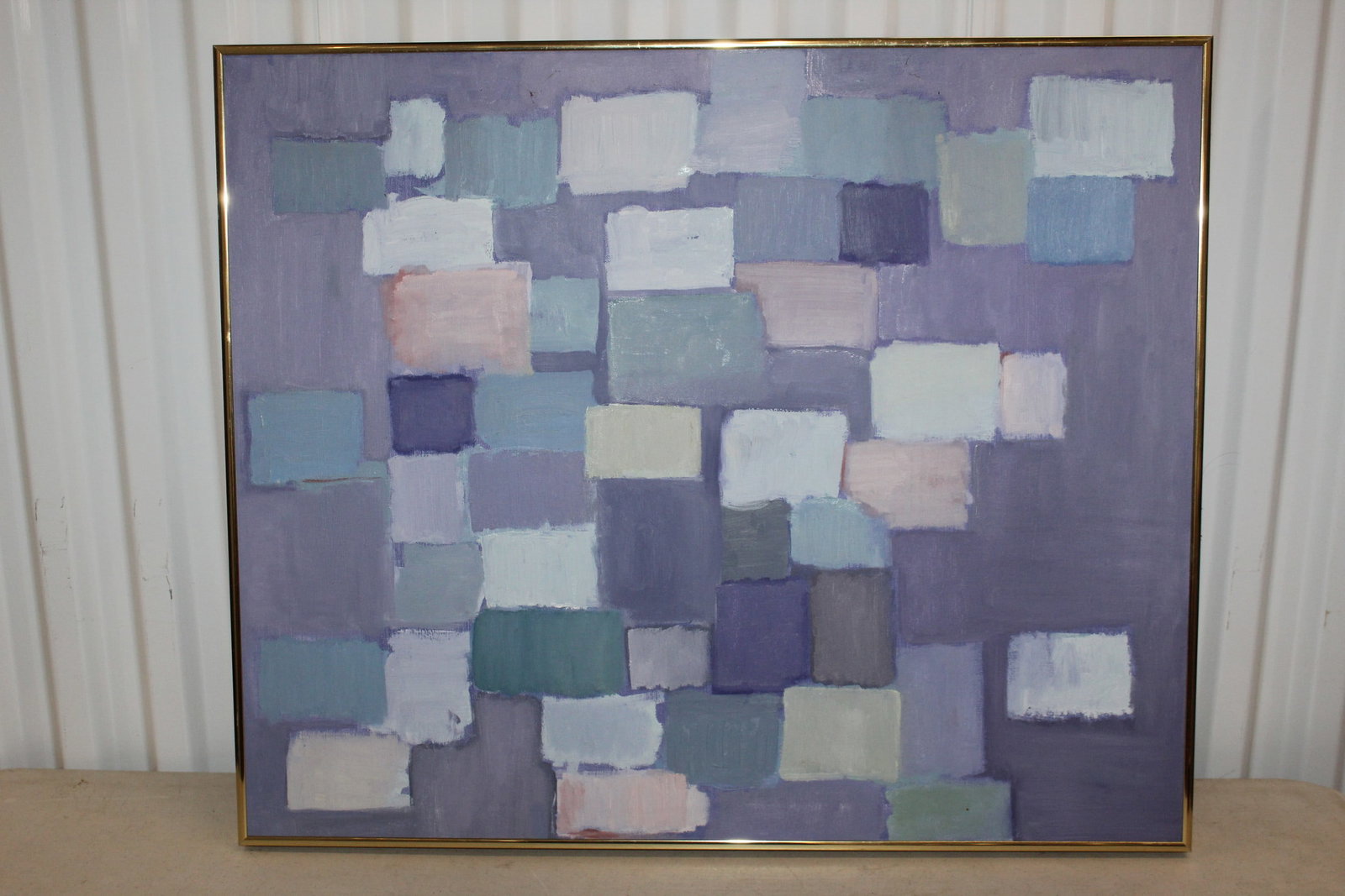 Abstract Oil on Canvas Painting. Signed Verso "Kathy Kelly". (1 of 6)