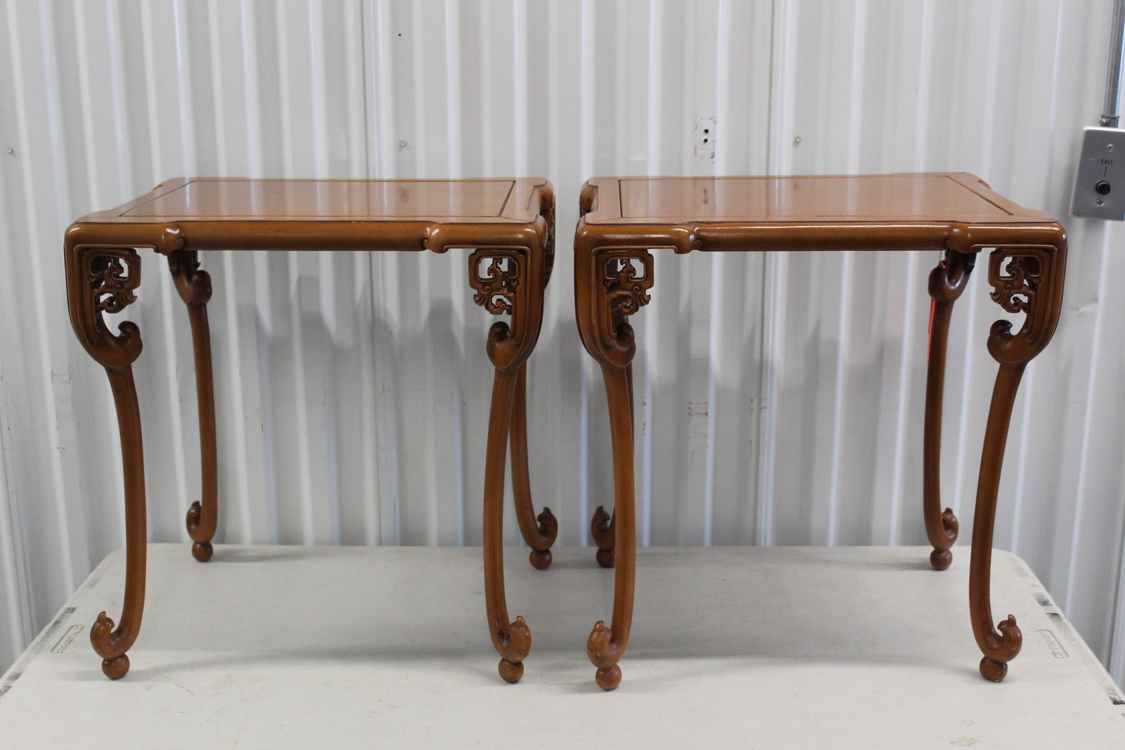 A Pair of Antique Lacquered Chinese Hardwood Side Tables. (1 of 10)