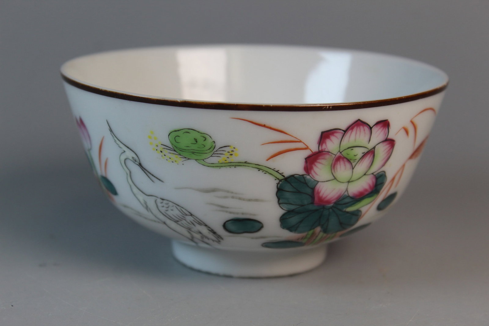 Chinese Famille Rose Porcelain Bowl: Chinese Famille Rose Porcelain Bowl. Diam 4.5". H 2.25".