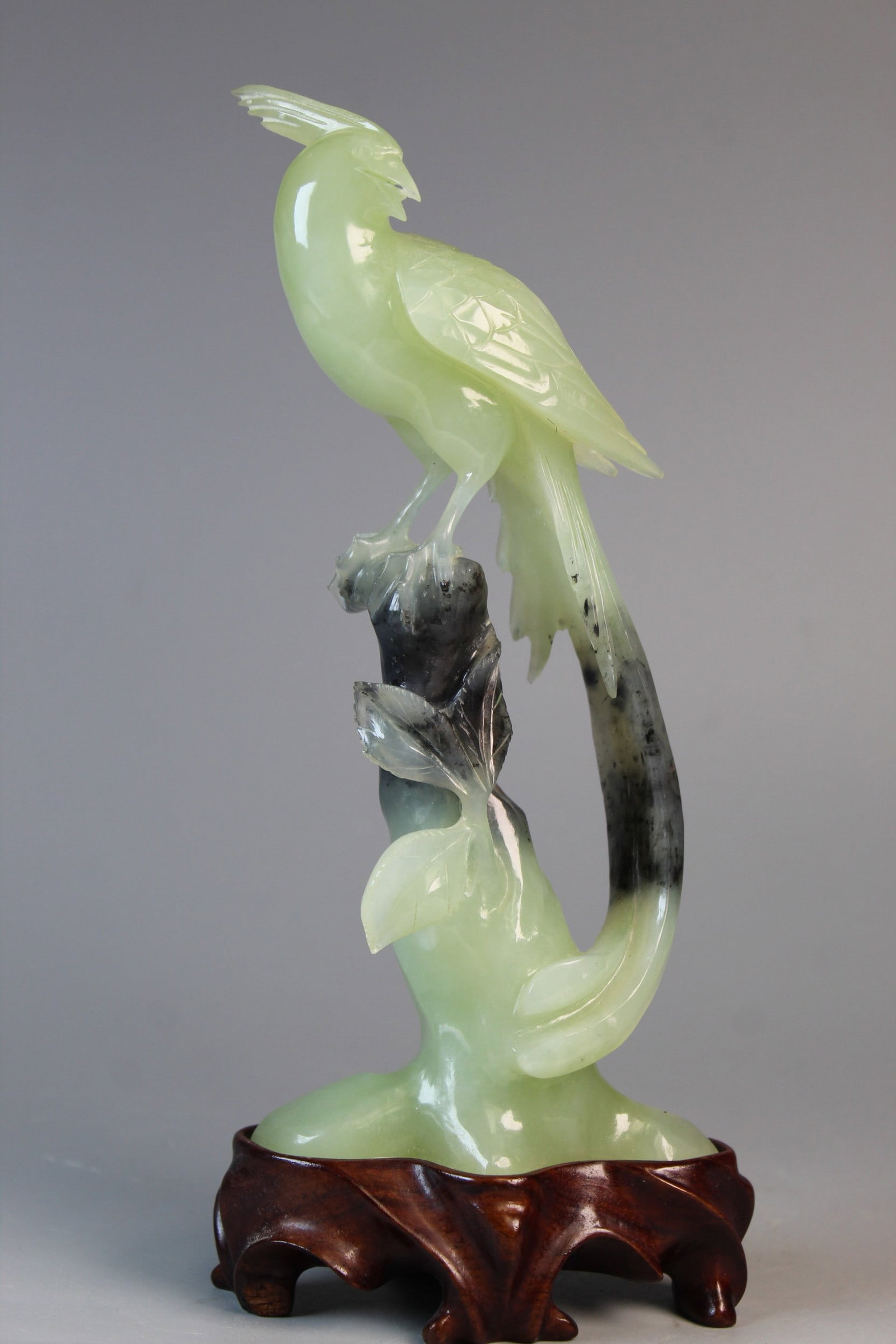 Chinese Carved Jade Bird Statue (1 of 9)