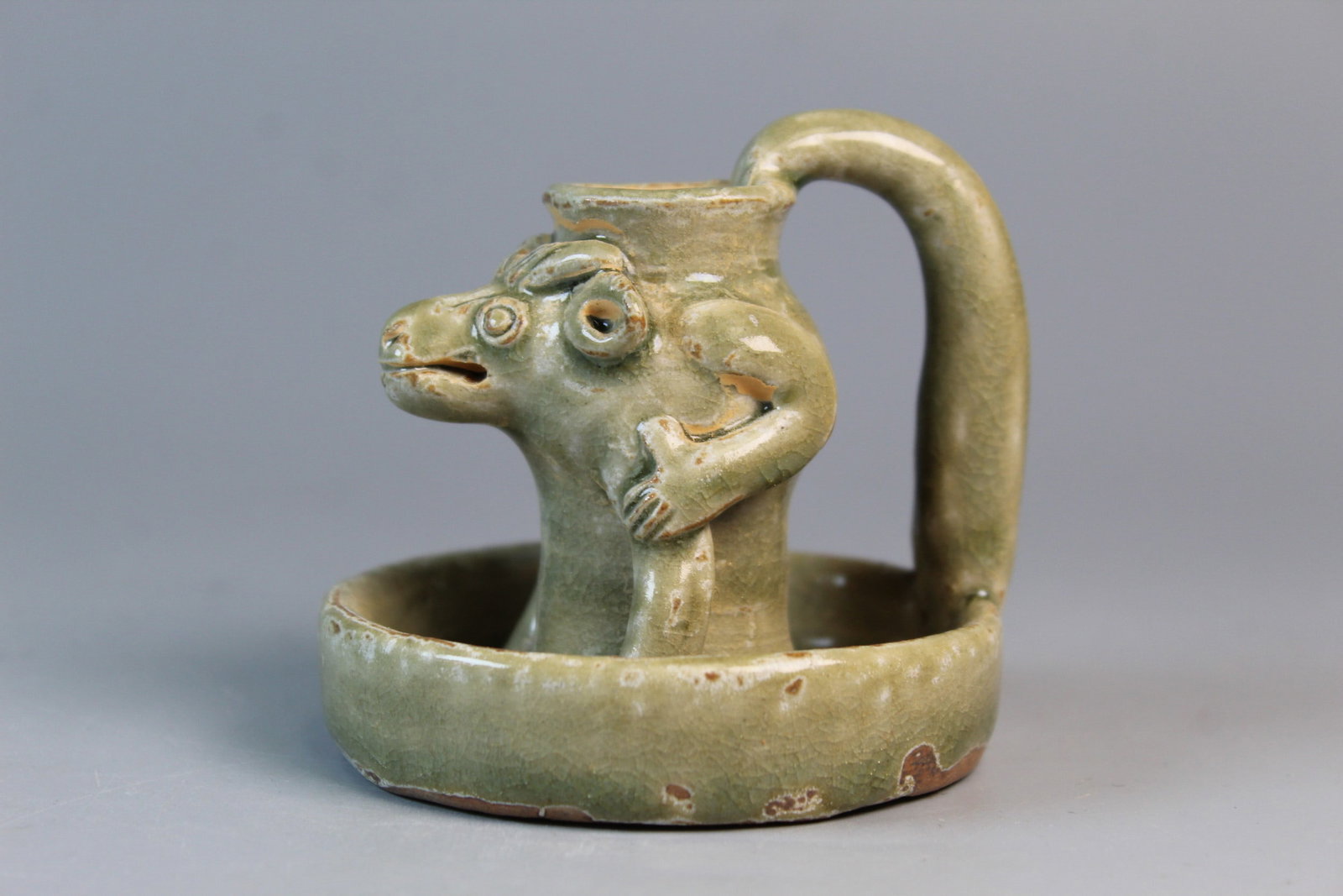 Chinese Celadon Glazed Candle Holder (1 of 6)