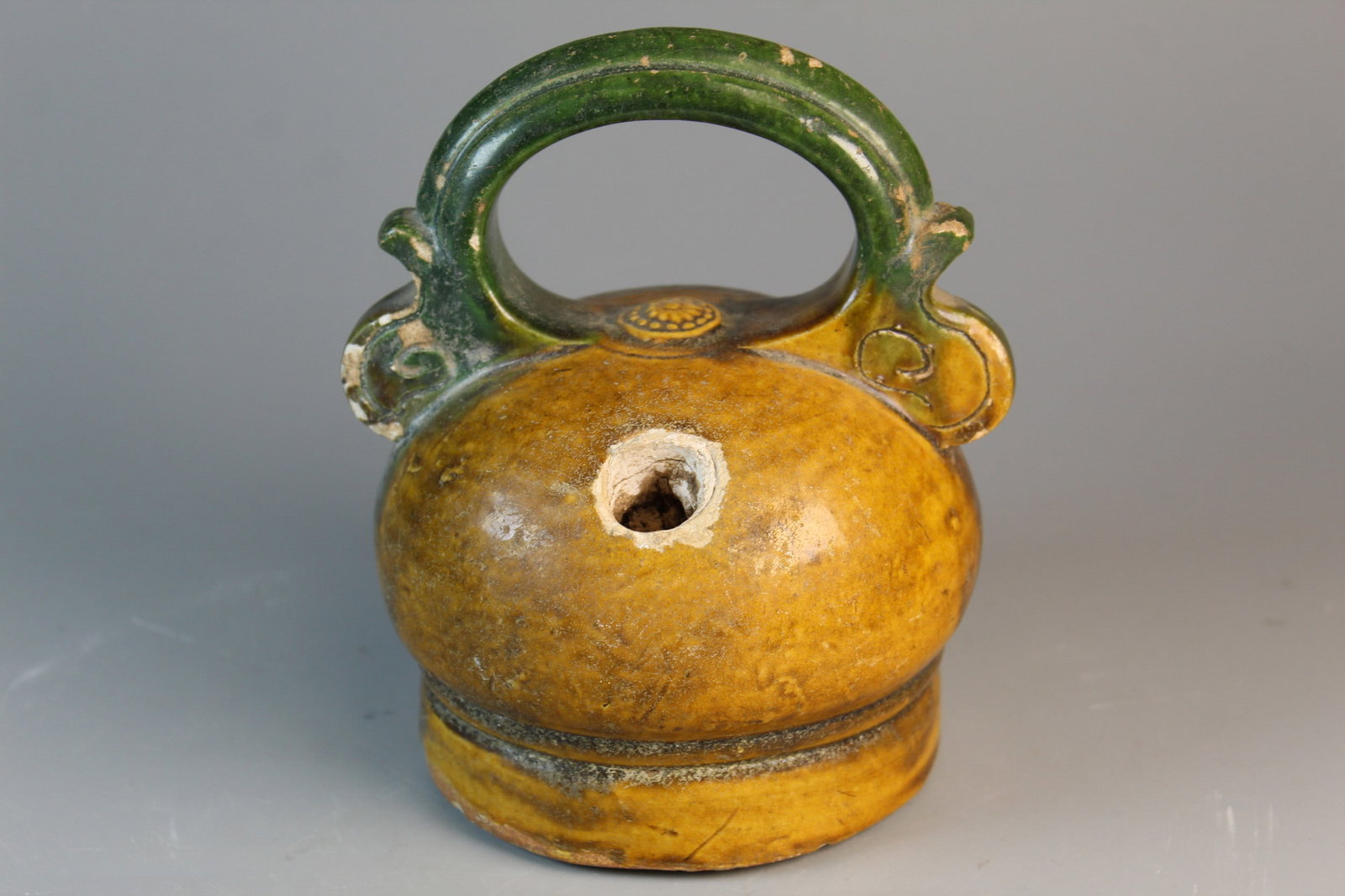 Yellow and Green Glazed Lime Pot (1 of 7)