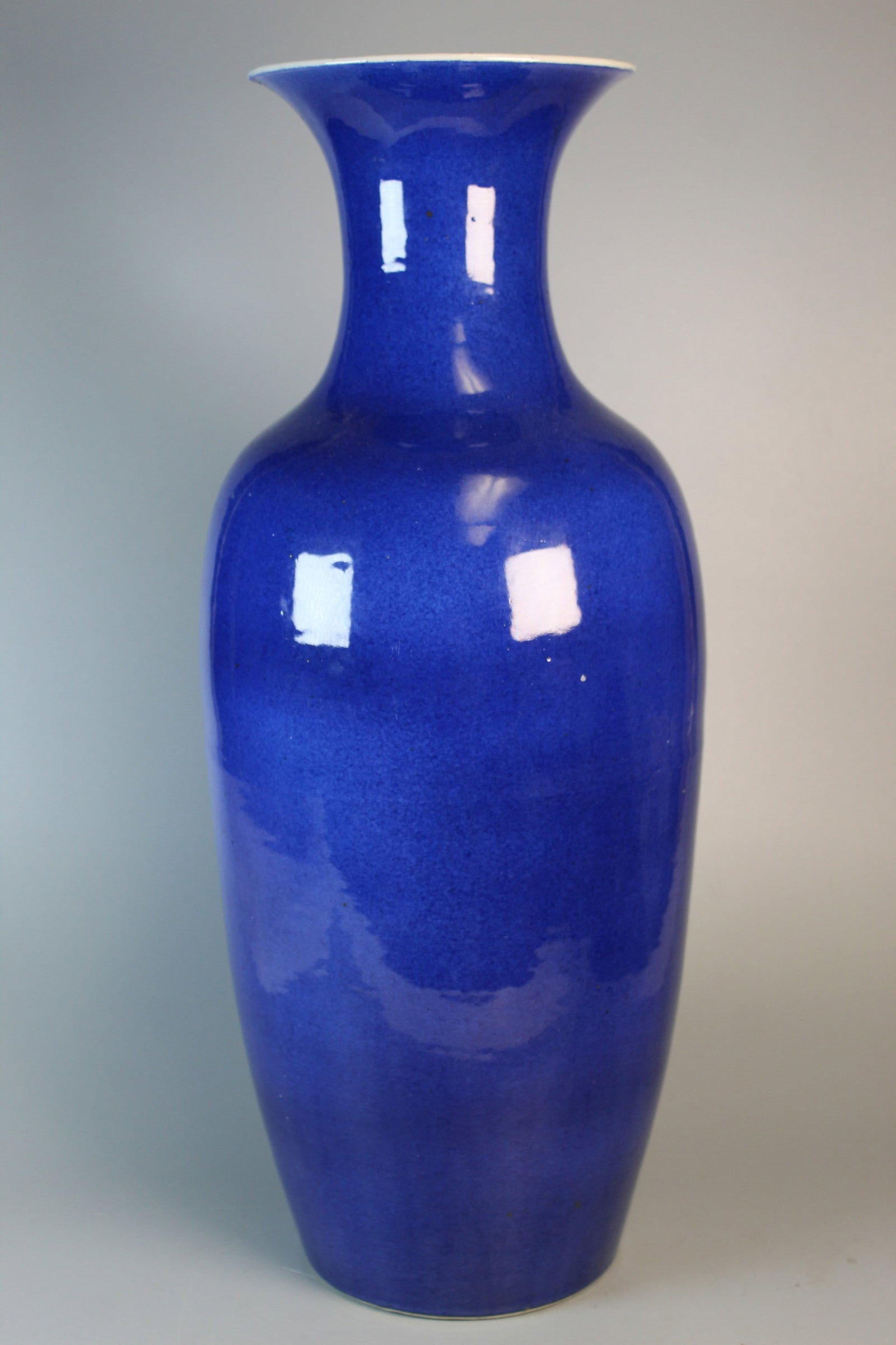 Chinese Powder Blue Glazed Porcelain Vase (1 of 12)