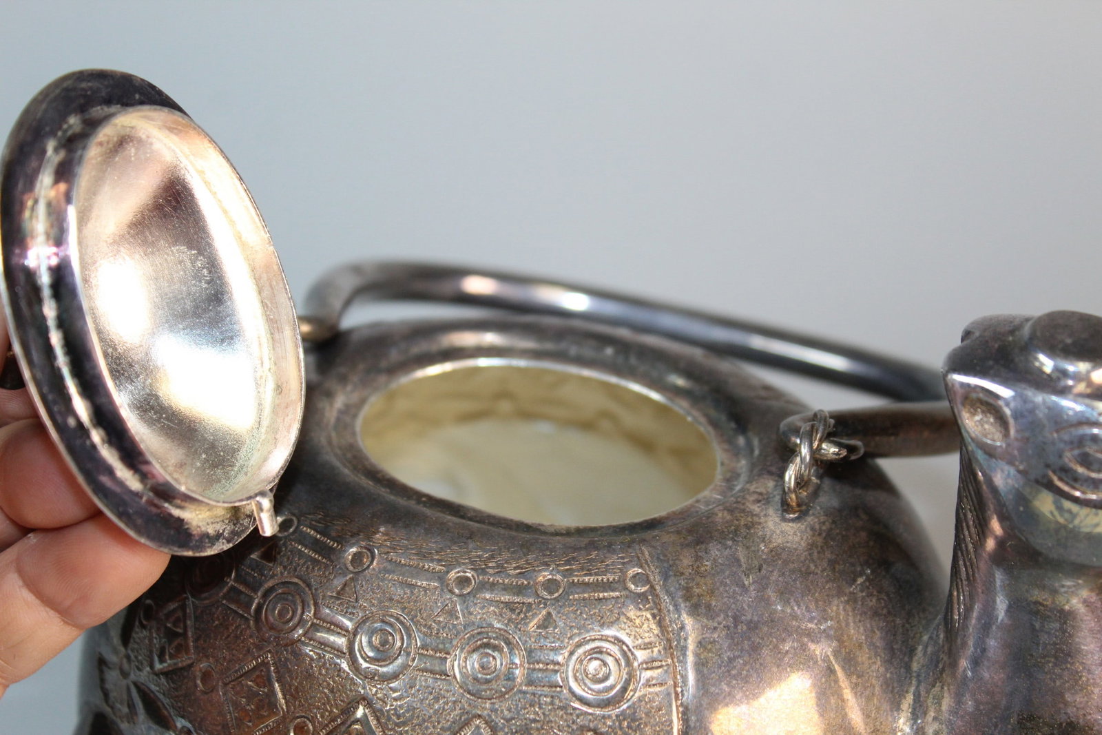 Silver Plated Camel Teapot - 7