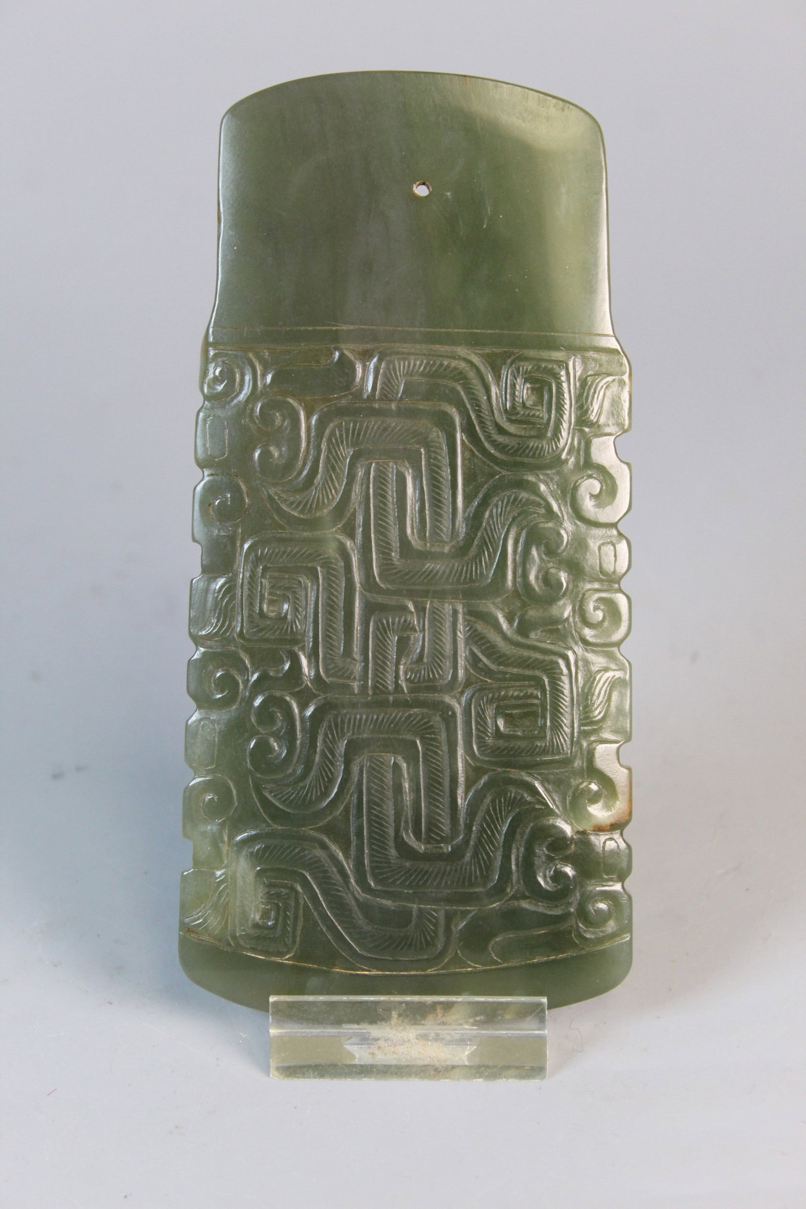 Chinese Carved Celadon Jade Ax (1 of 6)