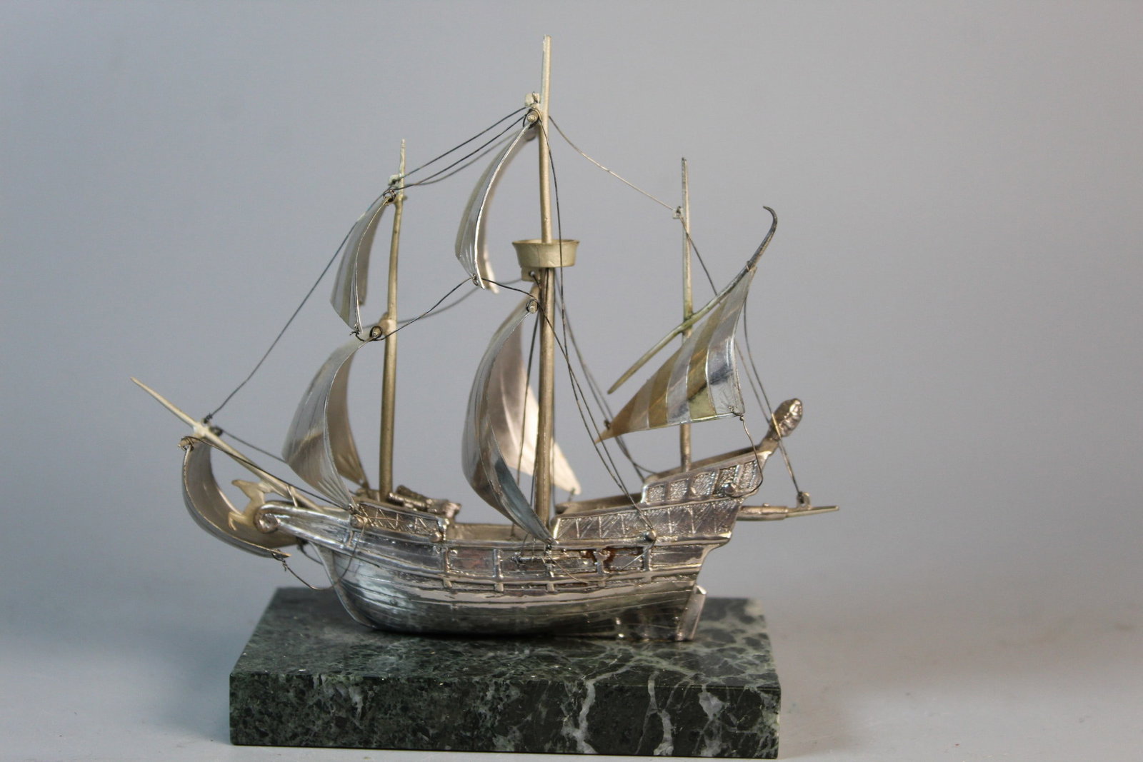 Silver Tone Boat Model: Silver Tone Boat Model. 5x5.5x5".
