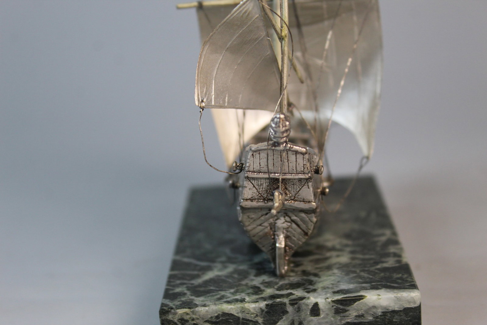 Silver Tone Boat Model - 2