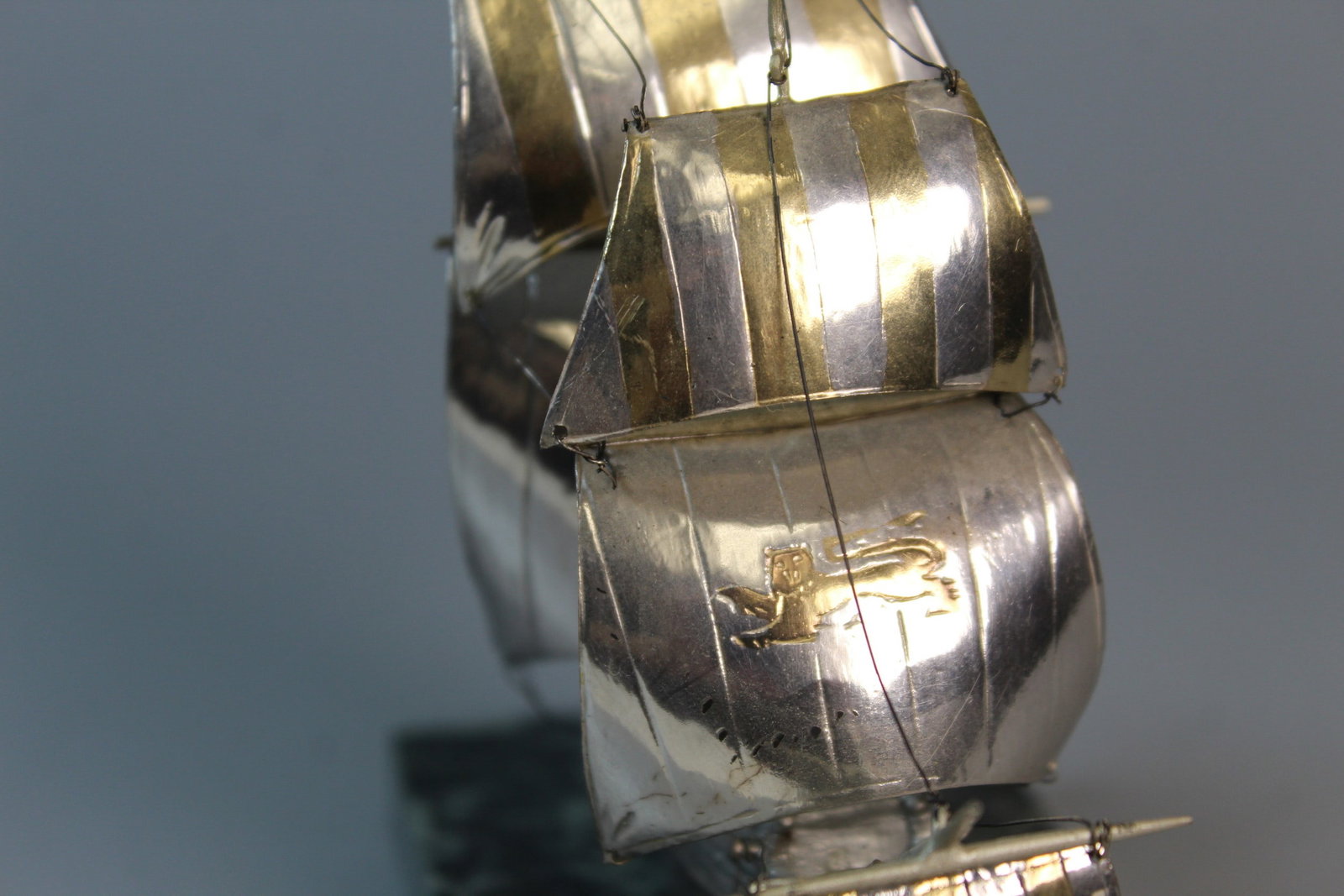 Silver Tone Boat Model - 5