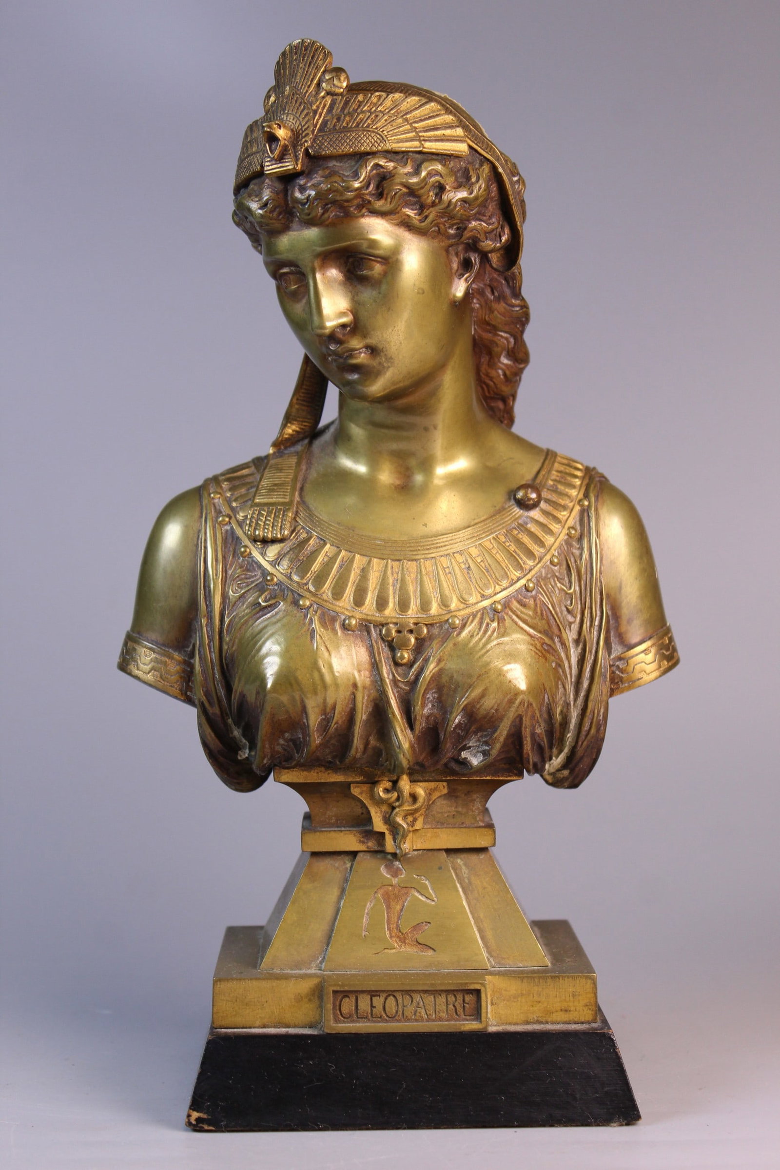Eutrope Bouret (French 1833-1906), Bronze Bust of Cleopatra. (1 of 12)