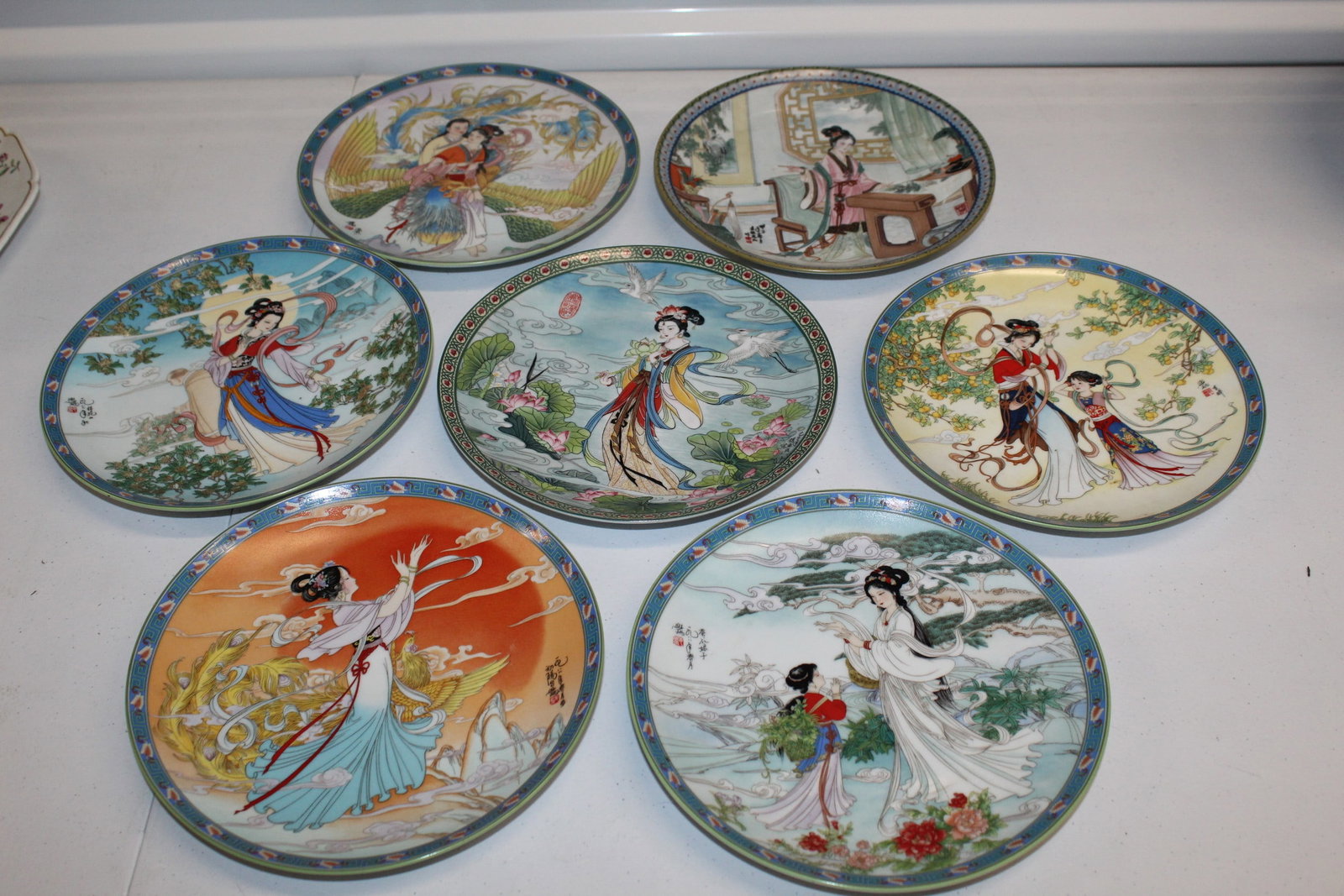 A Group of Jingdezhen Porcelain Dishes: A Group of Jingdezhen Porcelain Dishes. Diam 8.5".