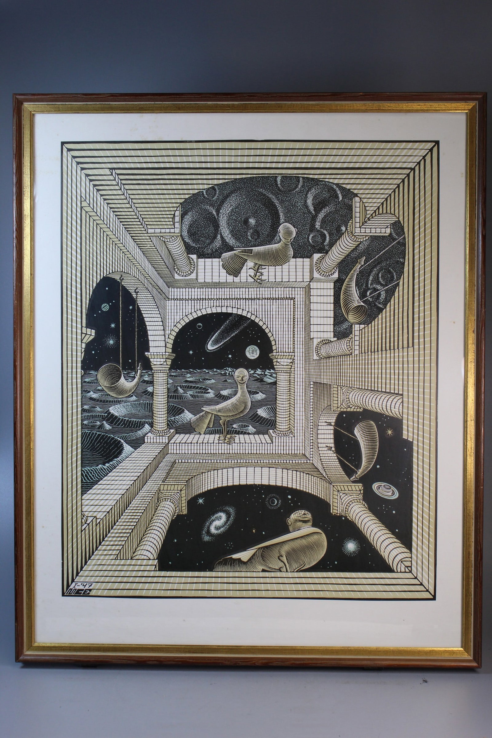 Another World, after MAURITS CORNELIS ESCHER (1898-1972). Offset lithograph. (1 of 9)