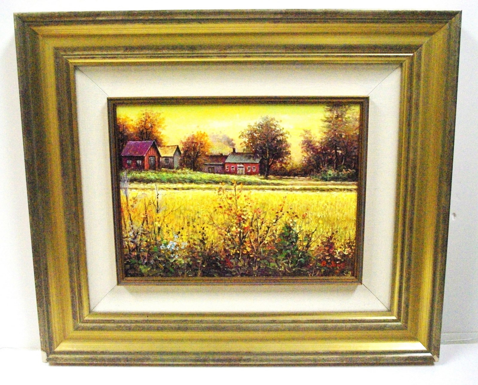 B Jung original oil painting, Untitled: B Jung original oil painting, Untitled. Framed size 20.25" x 17.25"
