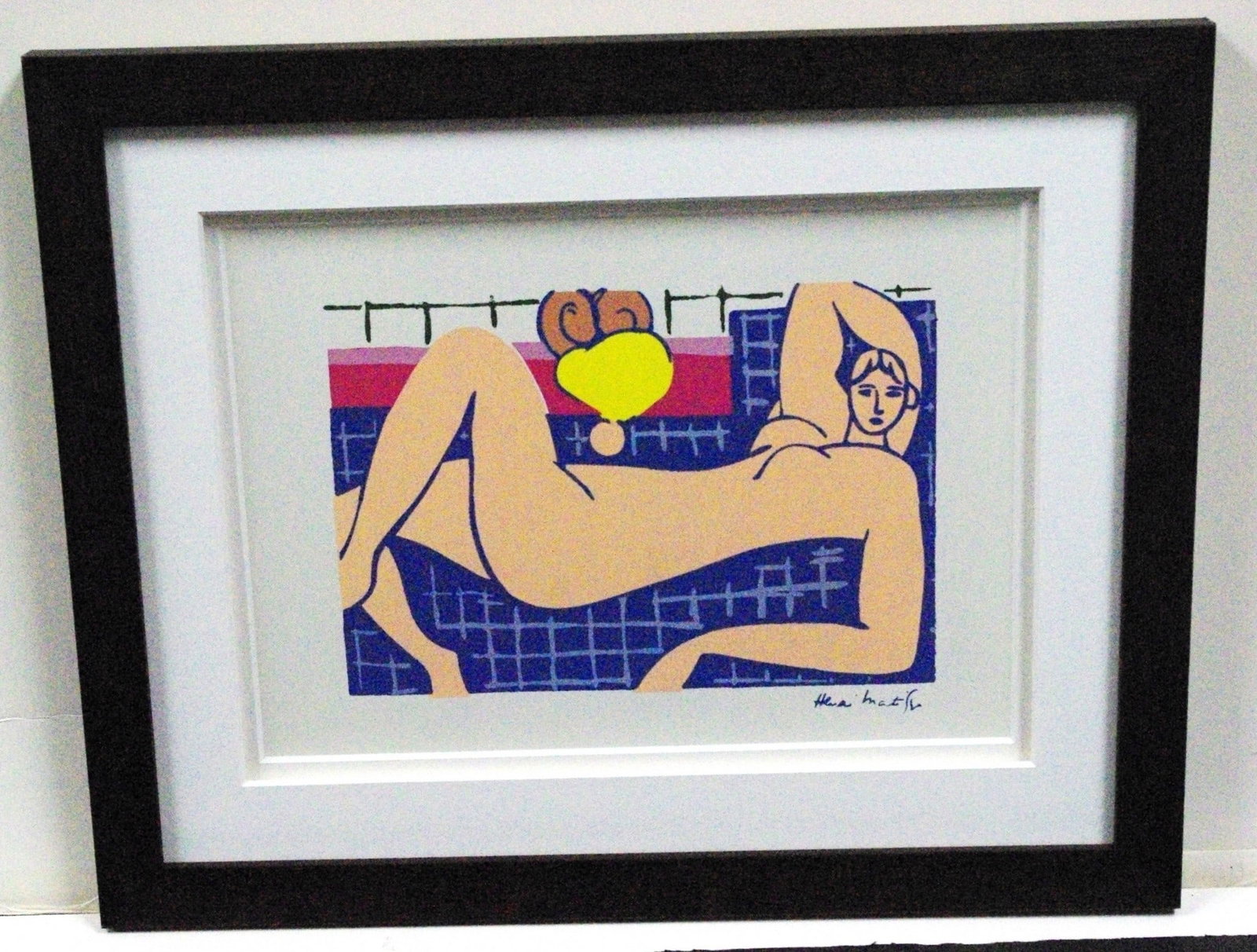 Henri Matisse "Reclining Nude": Henri Matisse "Reclining Nude". Framed size 12.5" x 15.5"