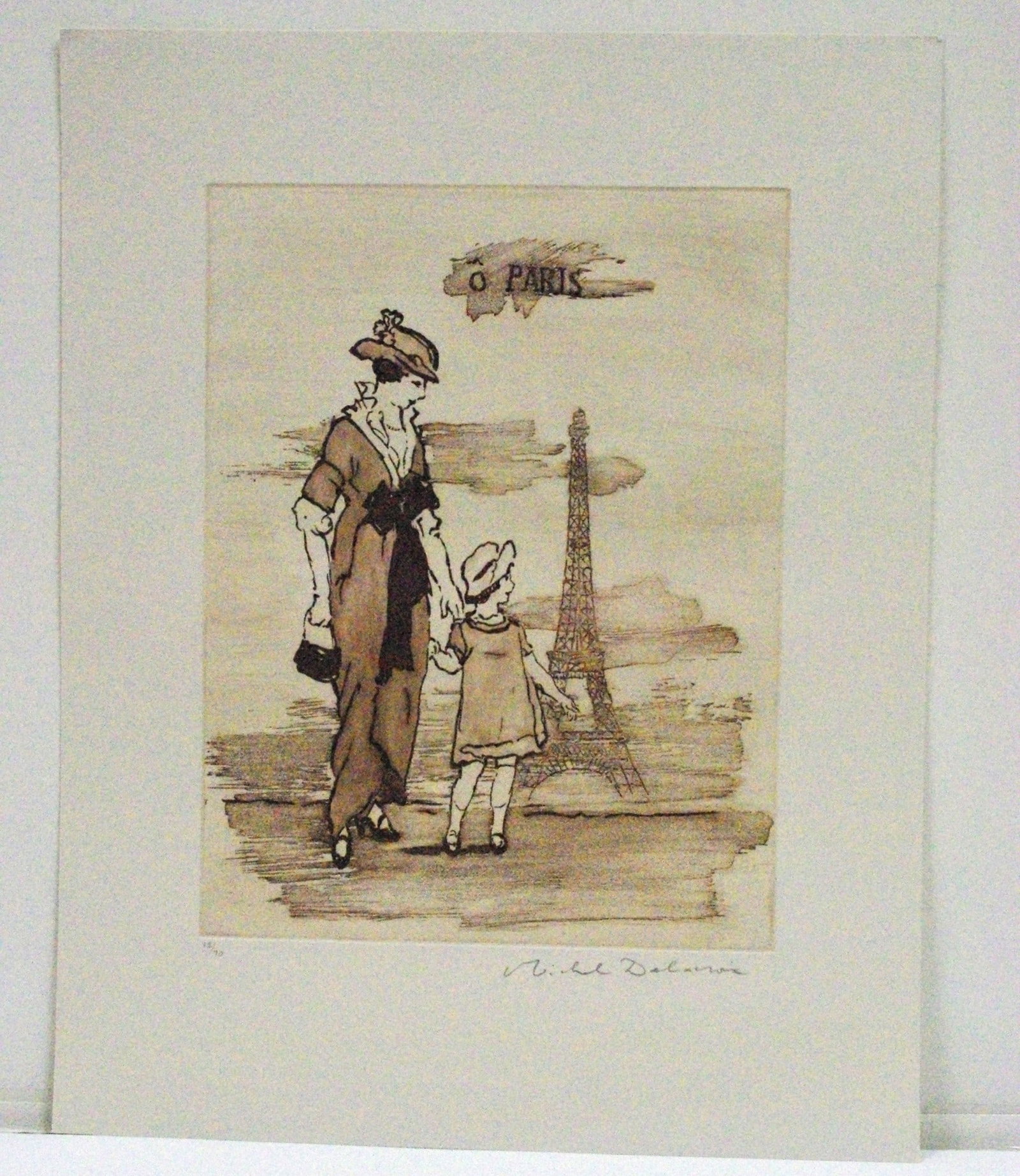 Michel Delacroix "Once Upon a Time in Paris" signed copperplate etching (1 of 3)