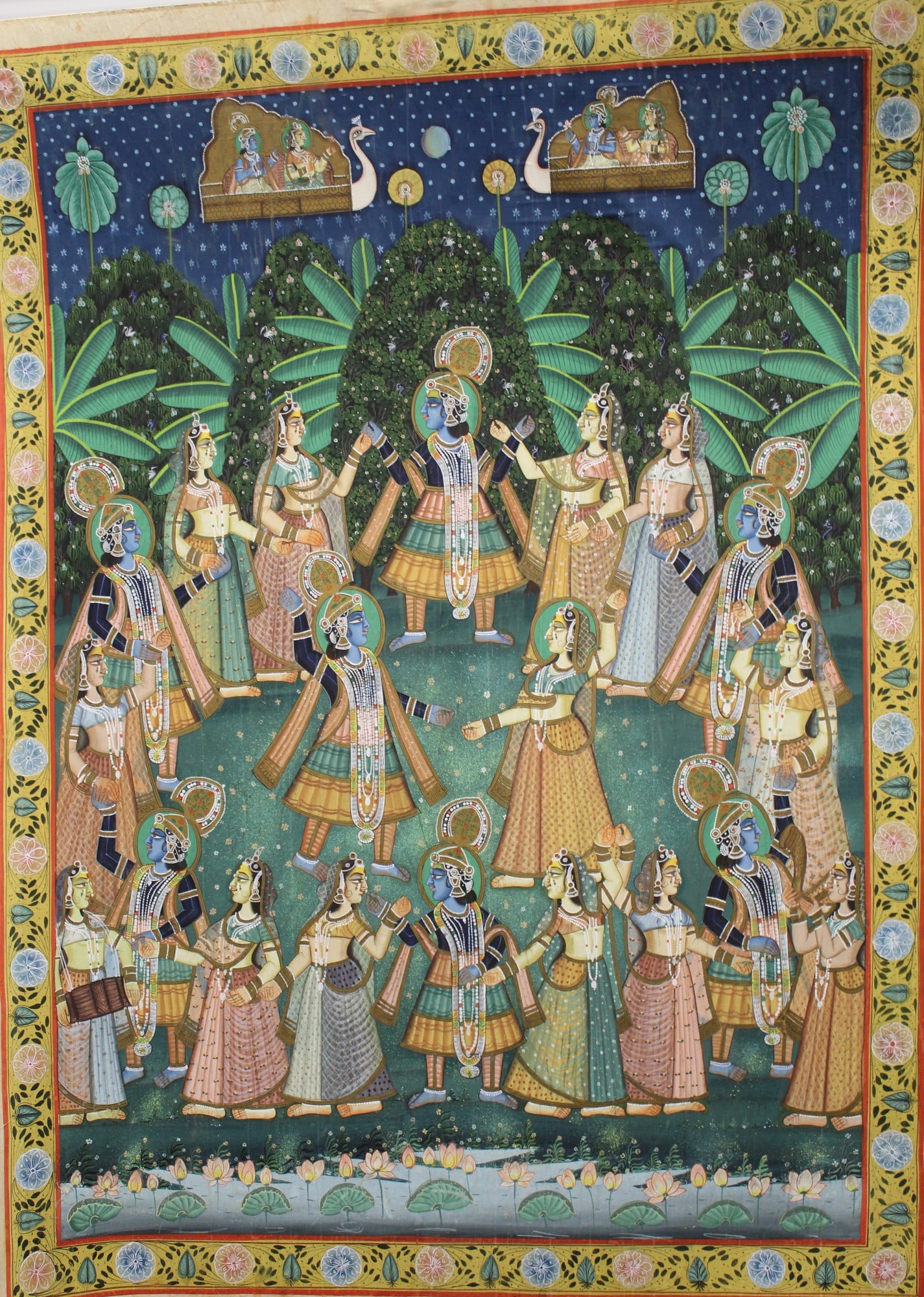 Large Indian Painting on Cloth (1 of 9)