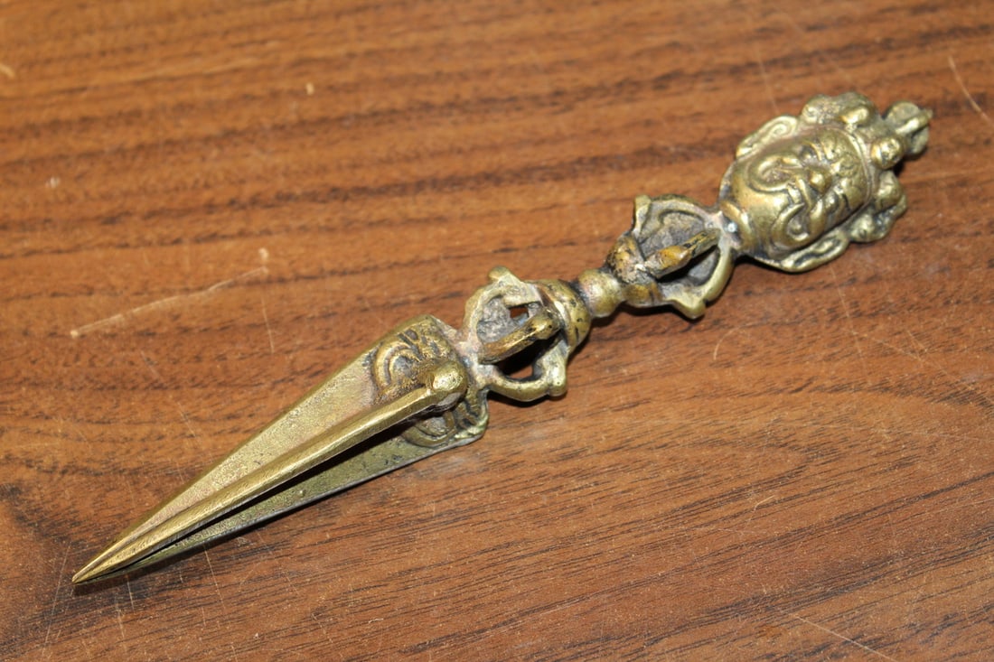 Tibetan Brass Buddhist Dorje (1 of 6)