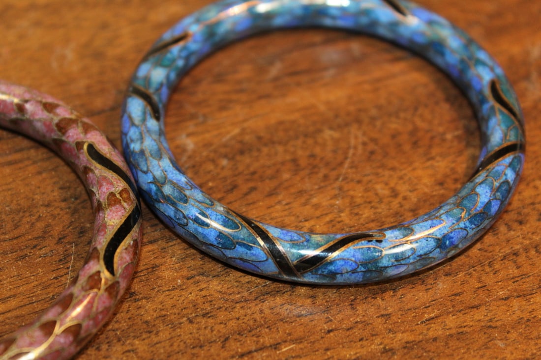 Two Cloisonne Bangles - 3