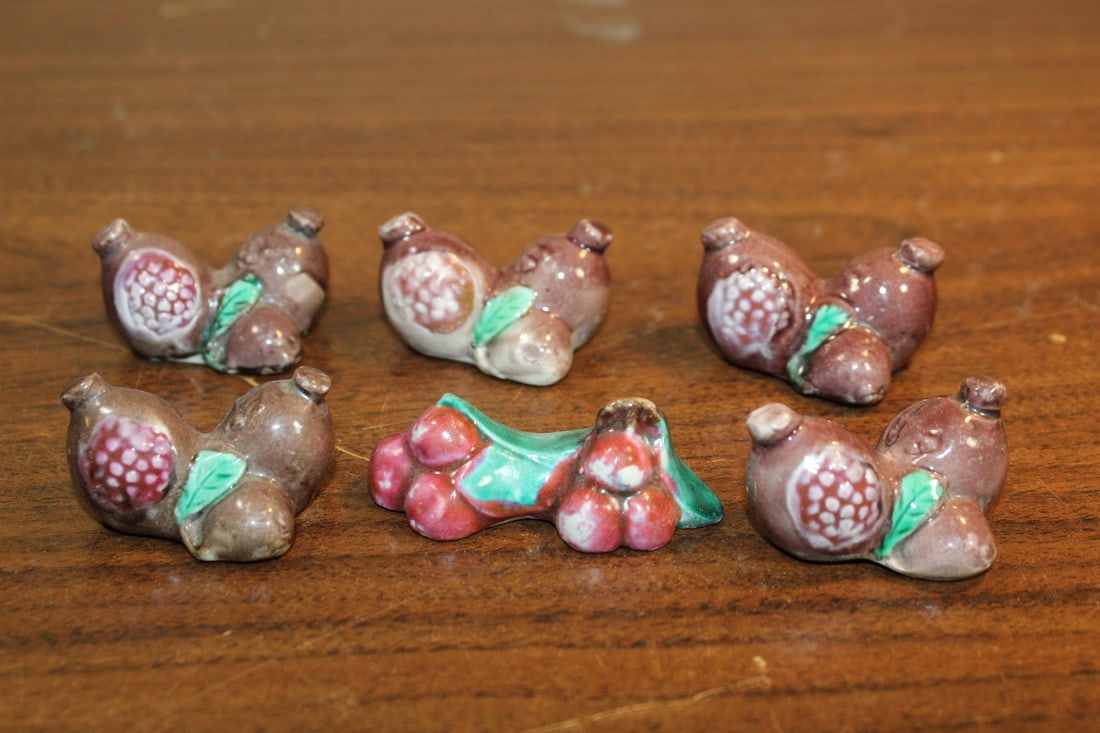 Group of Chinese Famille Rose Porcelain Brush/Chop Sticks Rests (1 of 5)