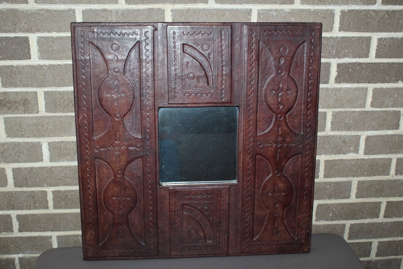 Leather Mirror. - 2