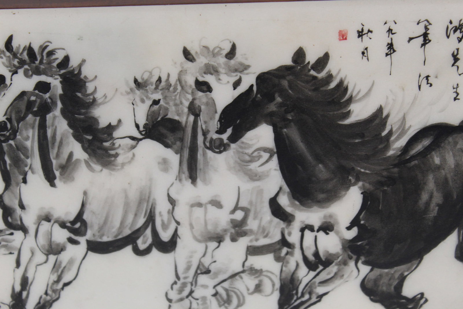 Chinese Double Side Hand-painted Table Screen - 10