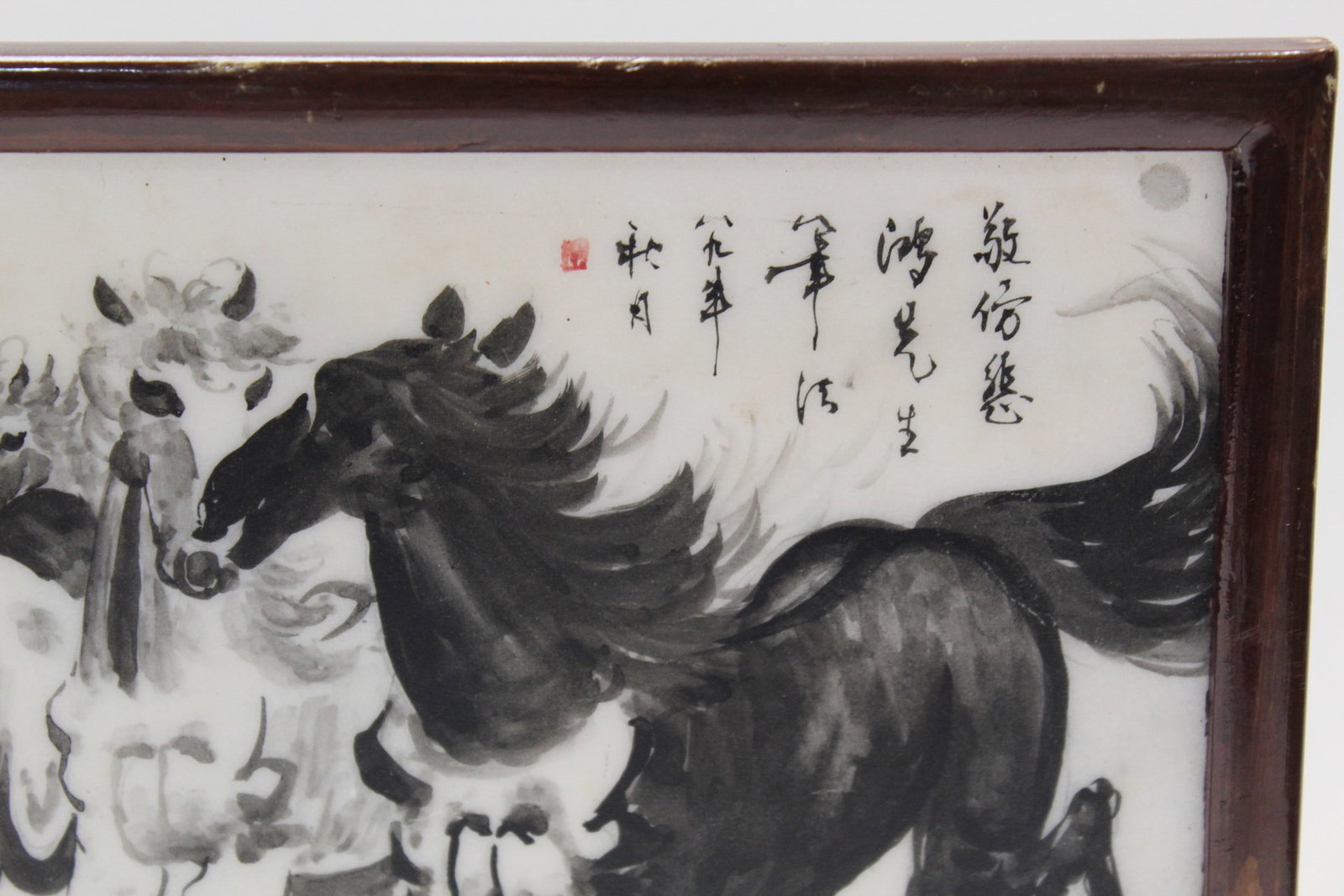 Chinese Double Side Hand-painted Table Screen - 9