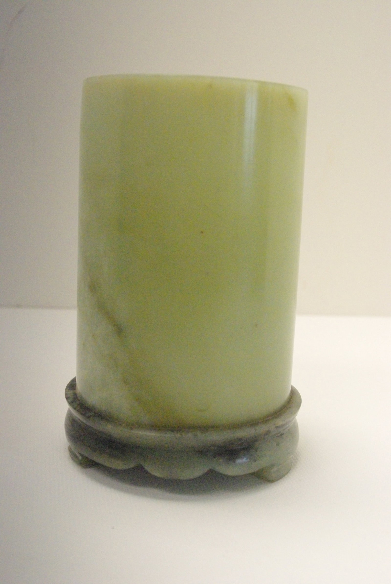 Jade Brush Pot with Base - 2